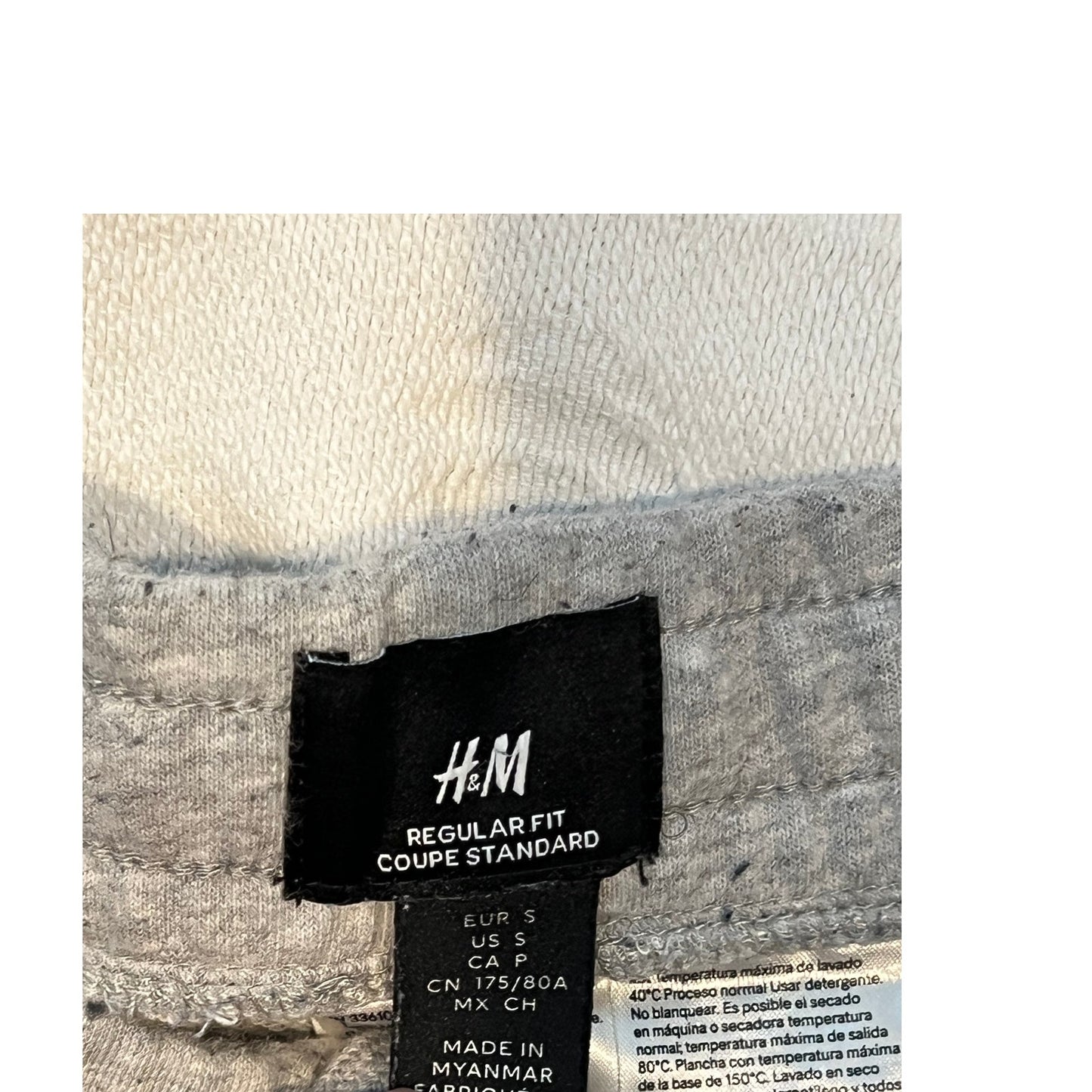 H&M Regular Fit Gray Sweat shorts Mens Small