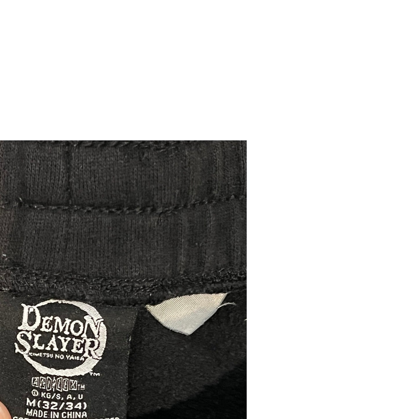 Demon Slayer sweat Shorts w Kitsune mask Mens Medium 32/34