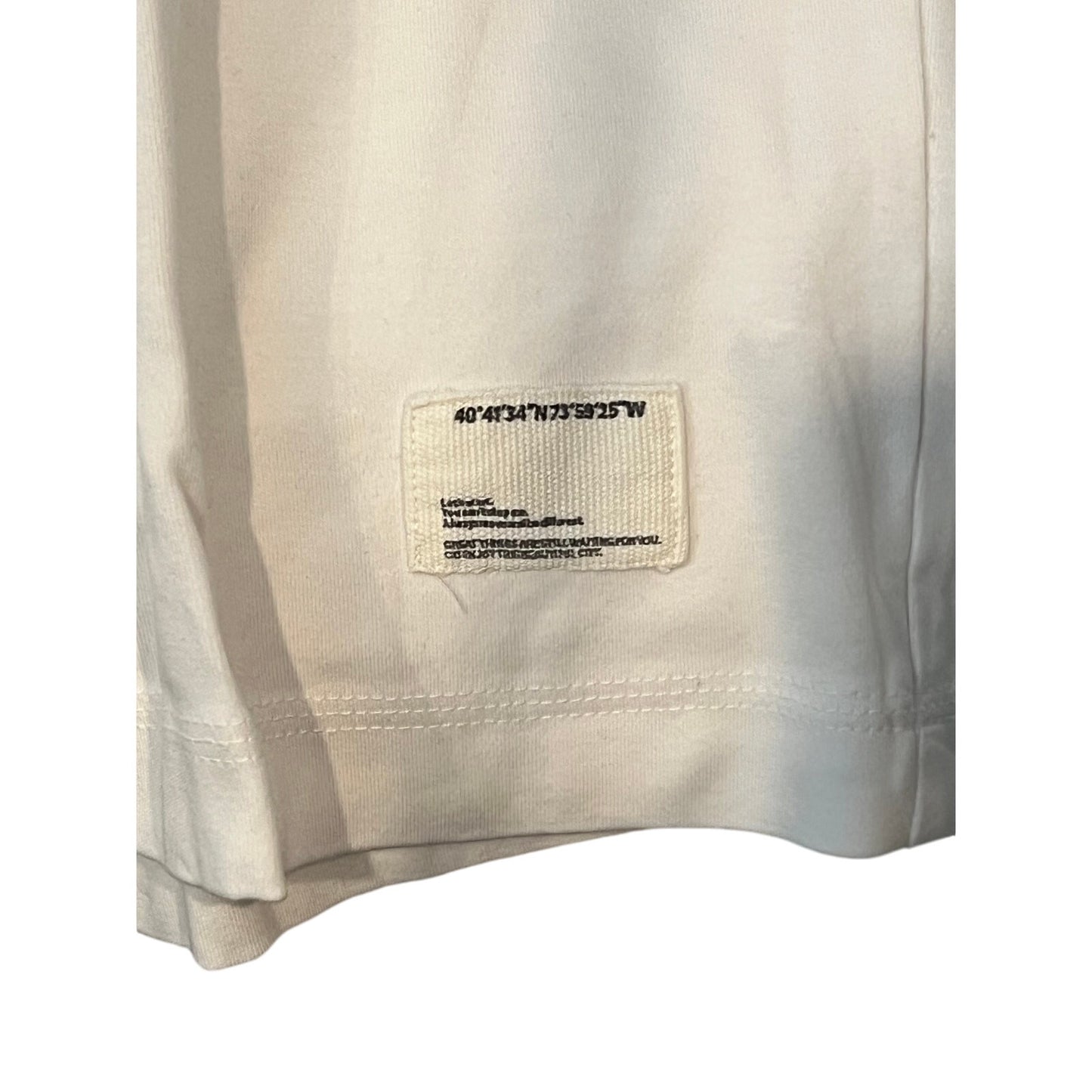 Public Supply NYC Oversized White T-Shirt Mens L