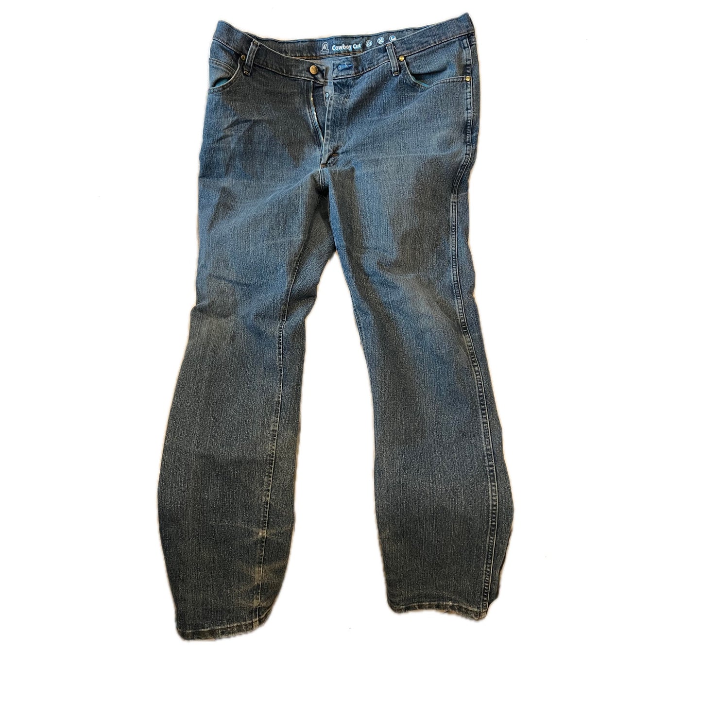 Wrangler 47 Regular Fit Cowboy Cut Blue Jeans Mens 40x36