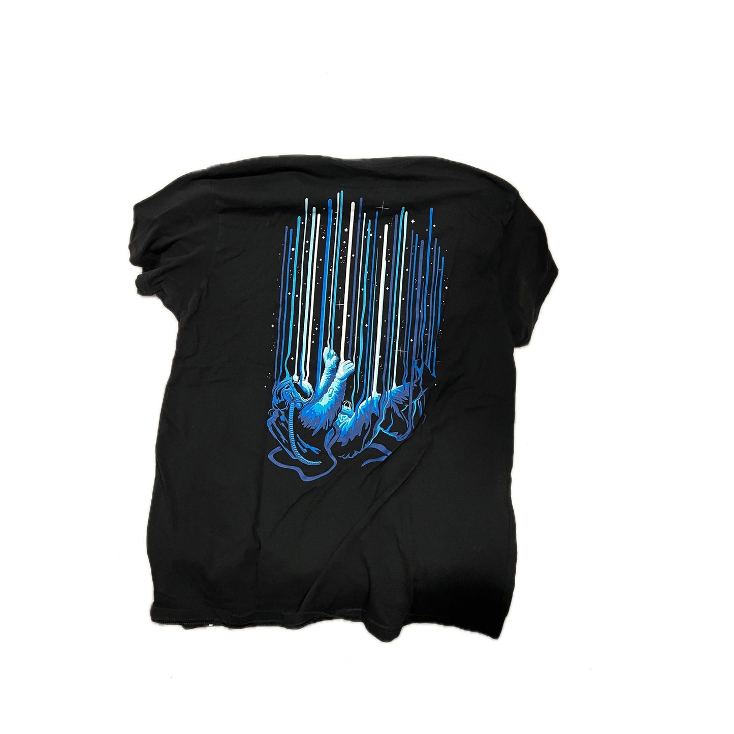 Into the AM Dripping Saturn Falling Spaceman T-Shirt Mens L
