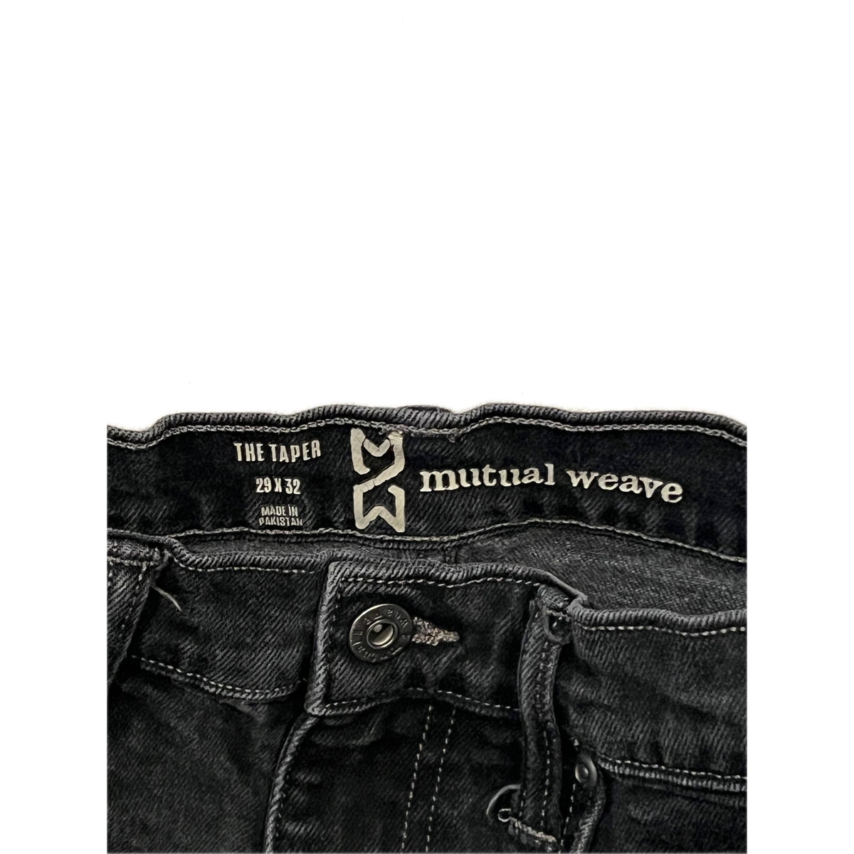 Mutual Weave Taper Black Jeans Mens 29x32