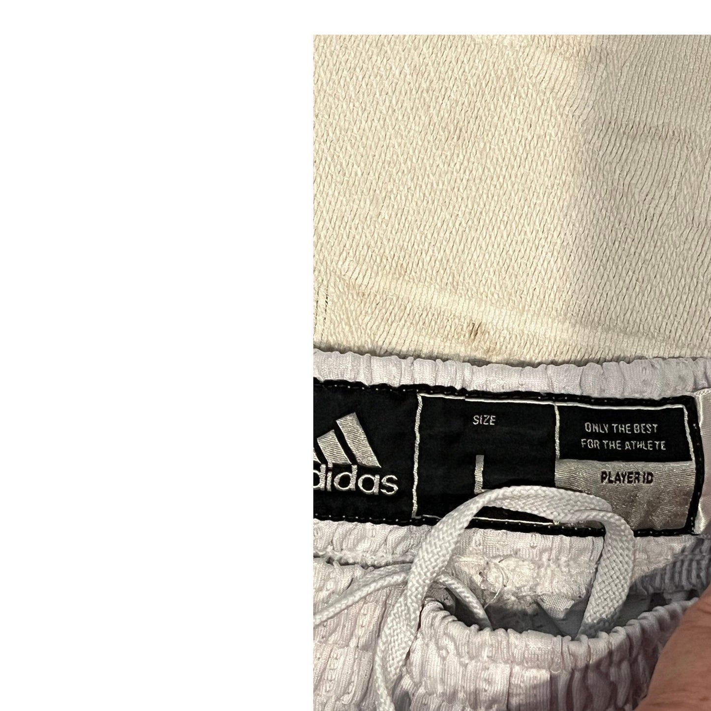 Adidas White Basketball Shorts Mens Large 8" Inseam