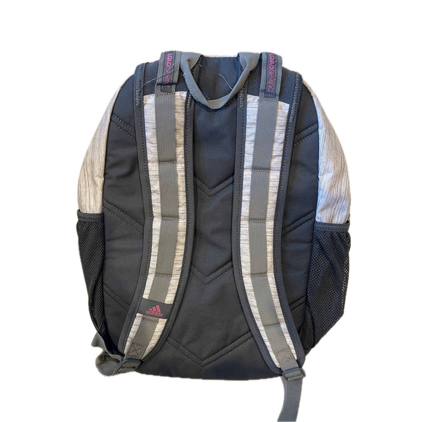 Adidas White Gray Defender Backpack w Padded Sleeve