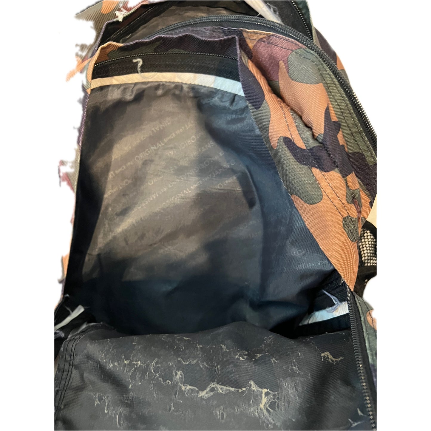 JanSport Big Student 3 Section Green Camo Backpack