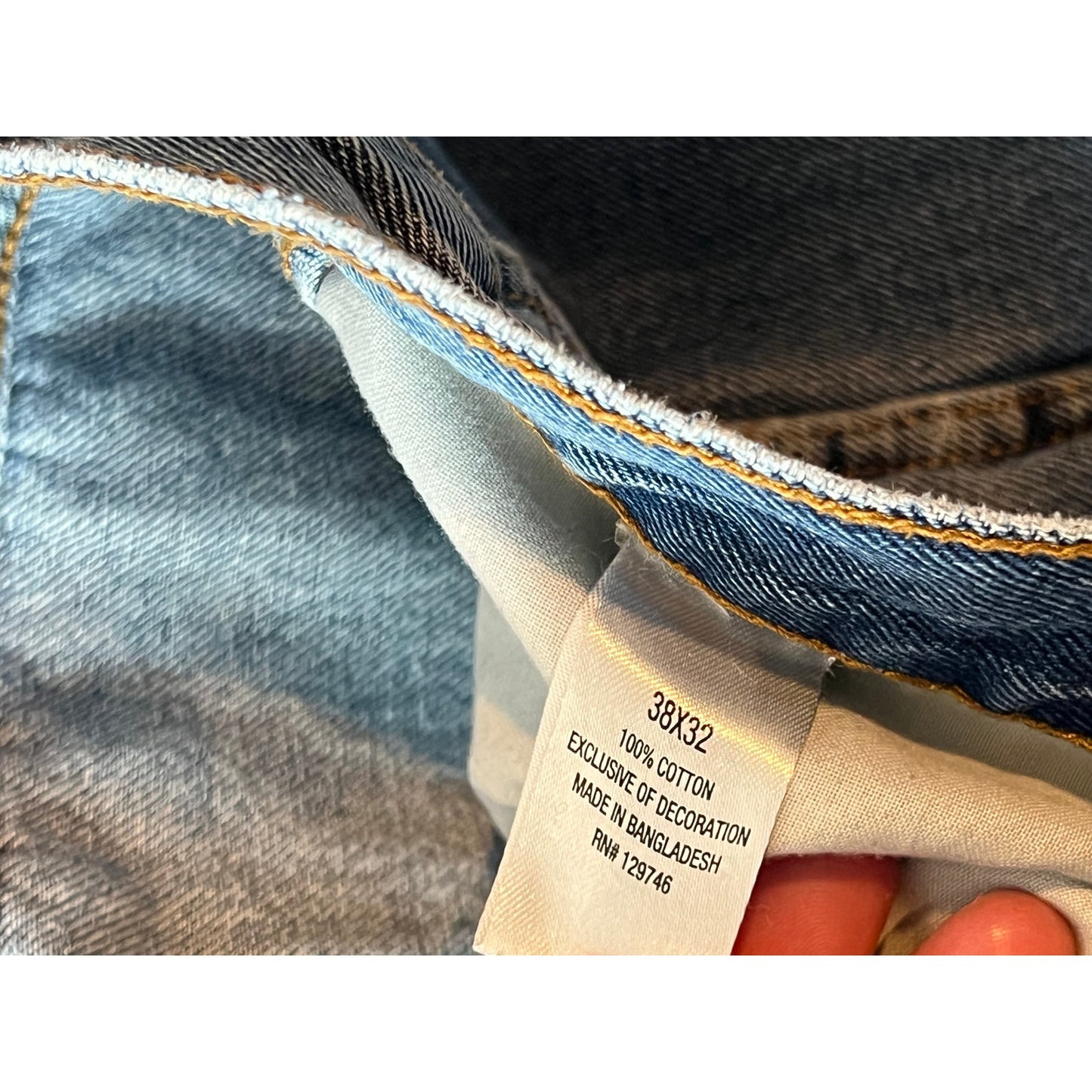 Blue Mountain Blue Straight Heavy Denim Jeans Mens 38x32