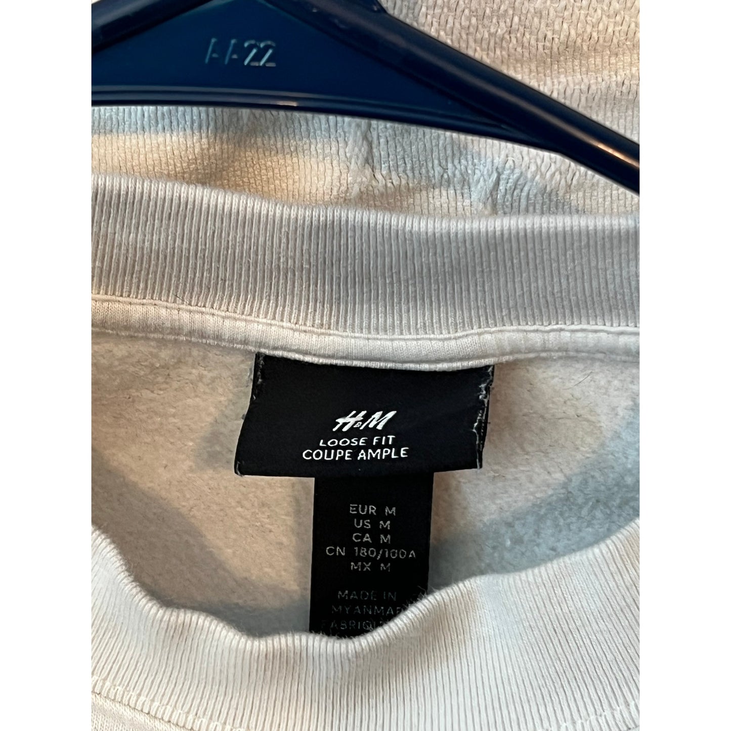 H&M Sweat-shirt col rond coupe ample Homme Taille M