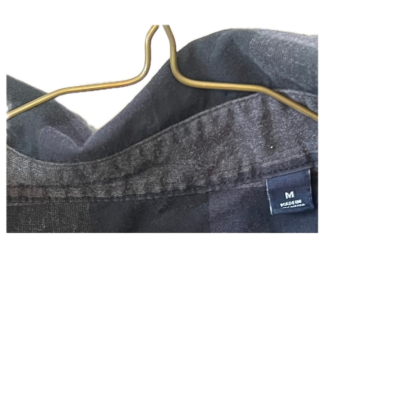 Chemise en flanelle à carreaux noire, bleue et grise Van Heusen pour homme, taille M