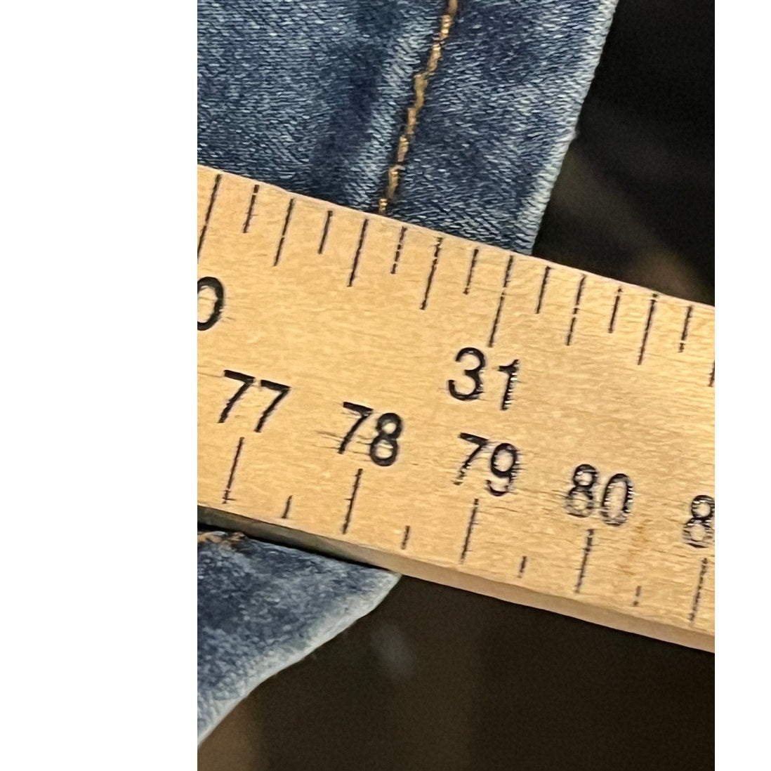Mid Rise Wide Leg Tapered Blue Jeans Womans Small 26x31