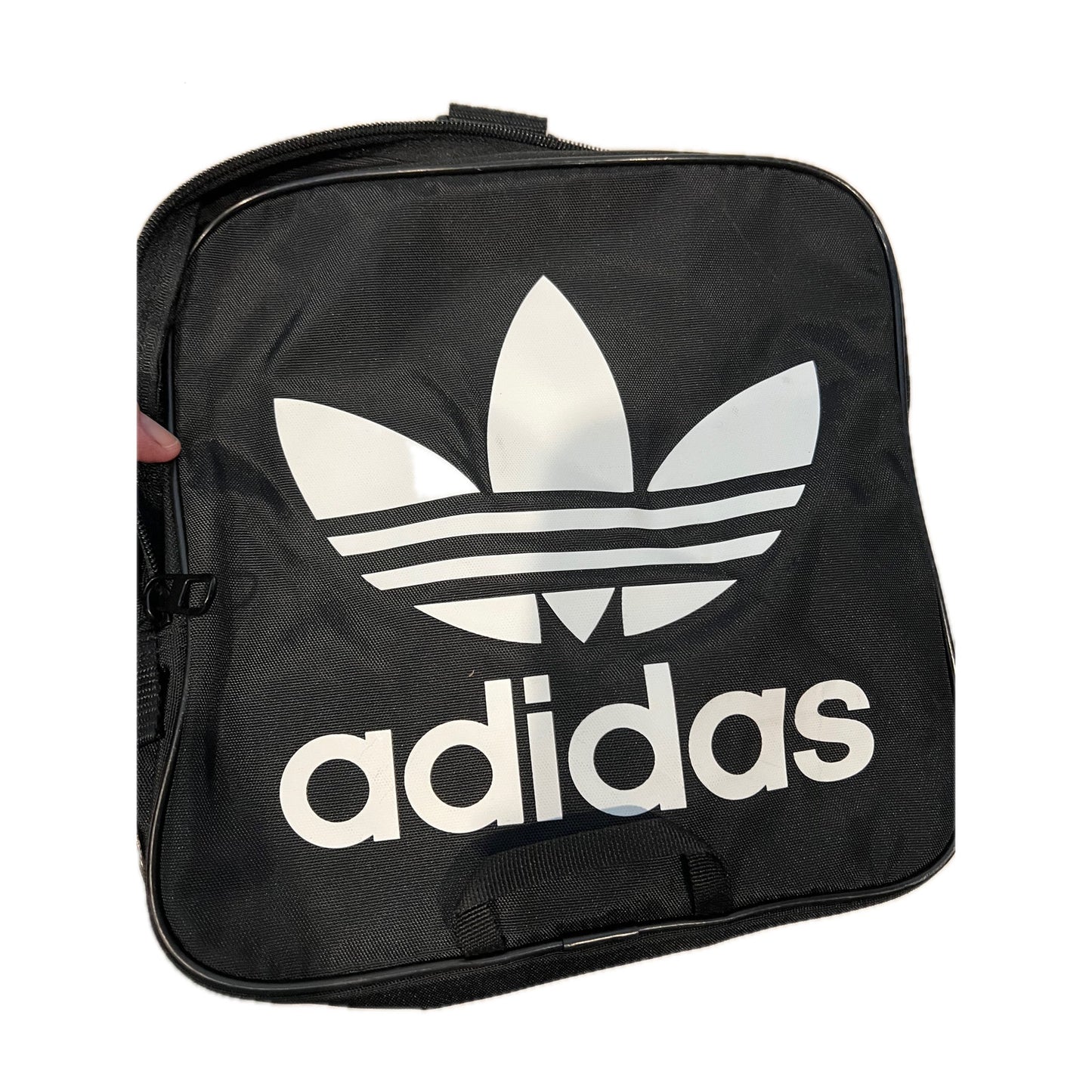 Adidas Defender Small Black White Duffel Gym Bag 18x10x10