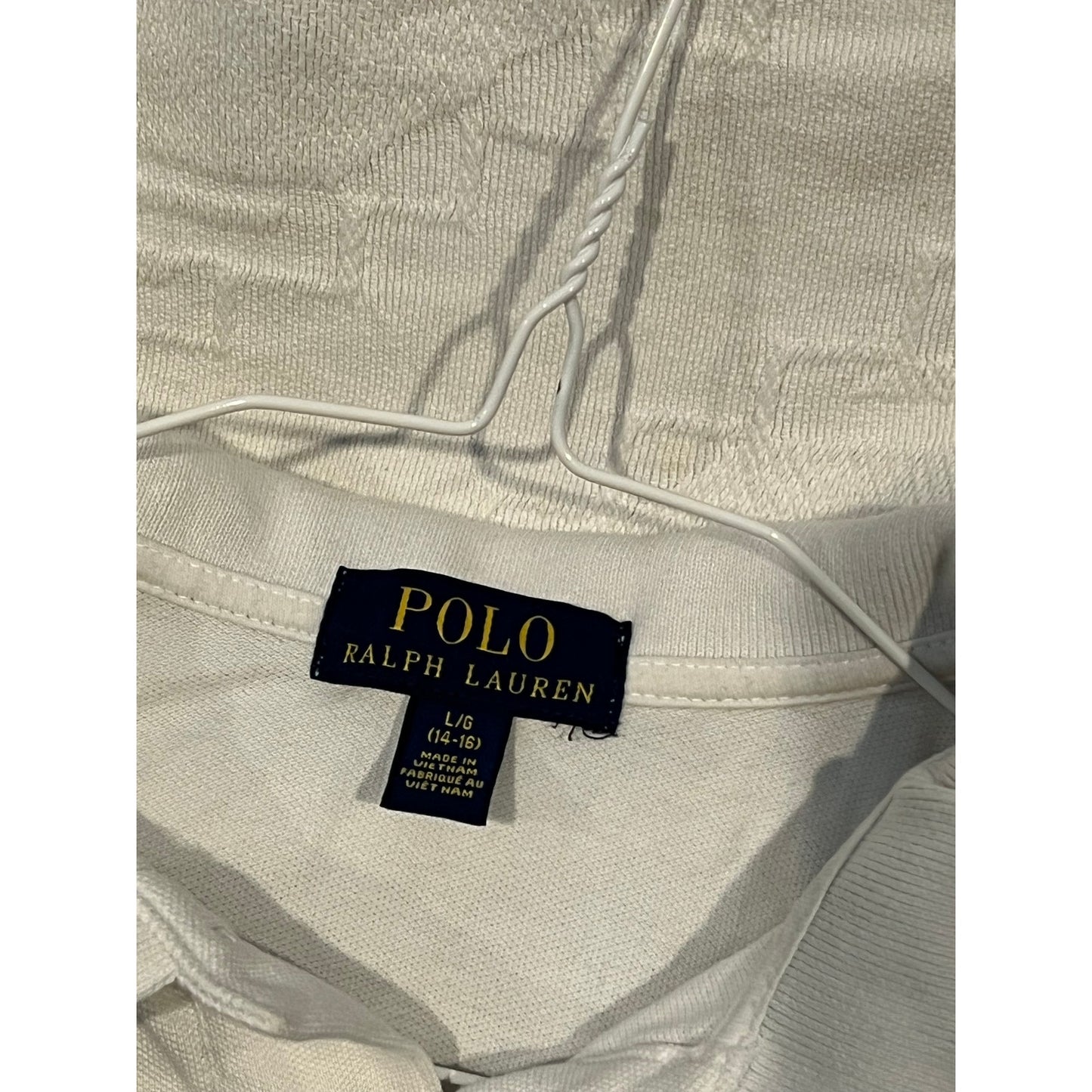 Polo Ralph Lauren White Golf Polo Shirt Kids XL (14-16)
