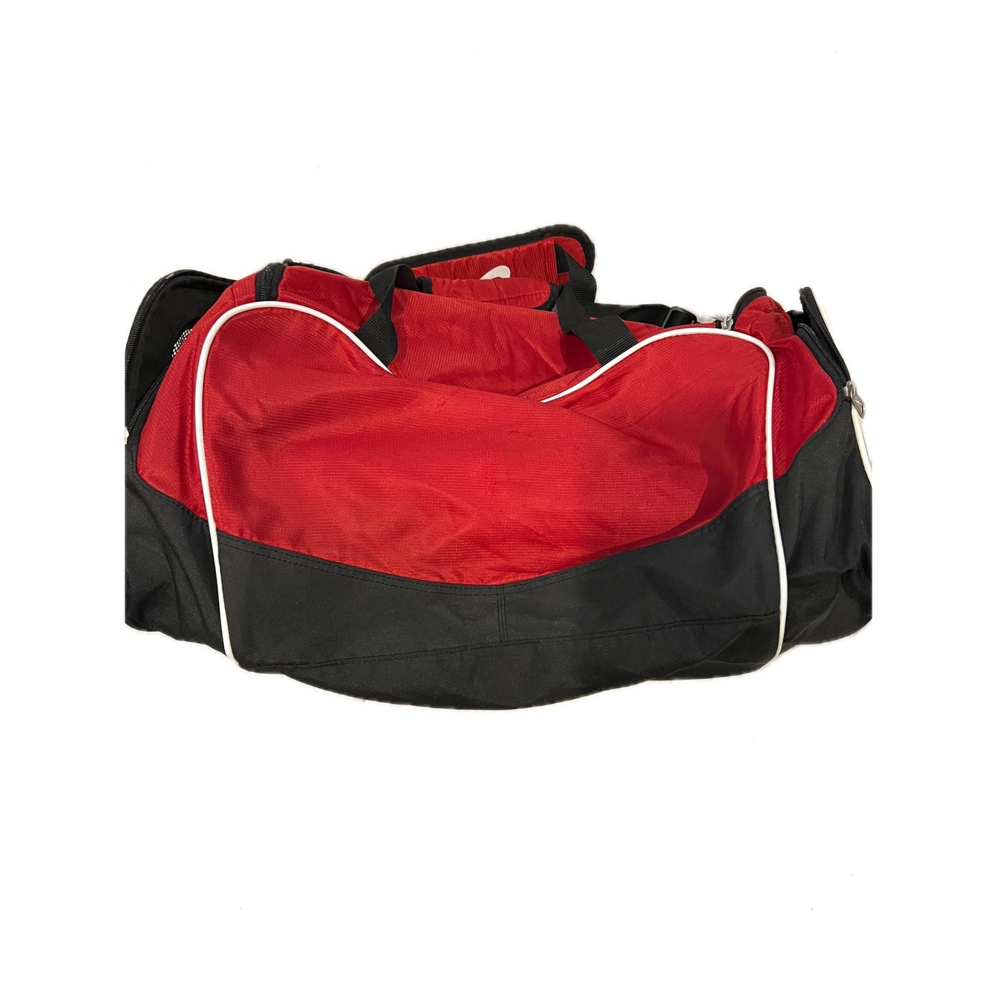 Nike Brasilia 9.5 Red Black Medium 60L Duffel Gym Bag