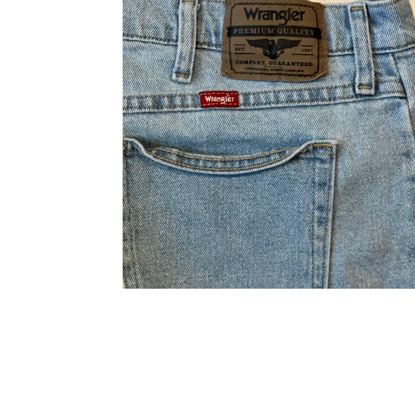 Wrangler Authentics Straight Blue Jeans Mens 36x34