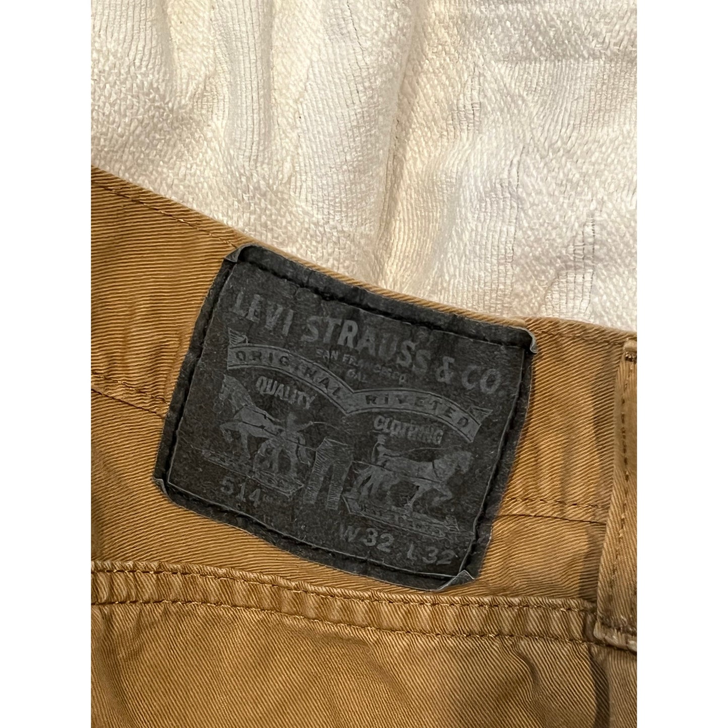 Levi's 514 Straight Leg Tan Jeans Mens 32x32