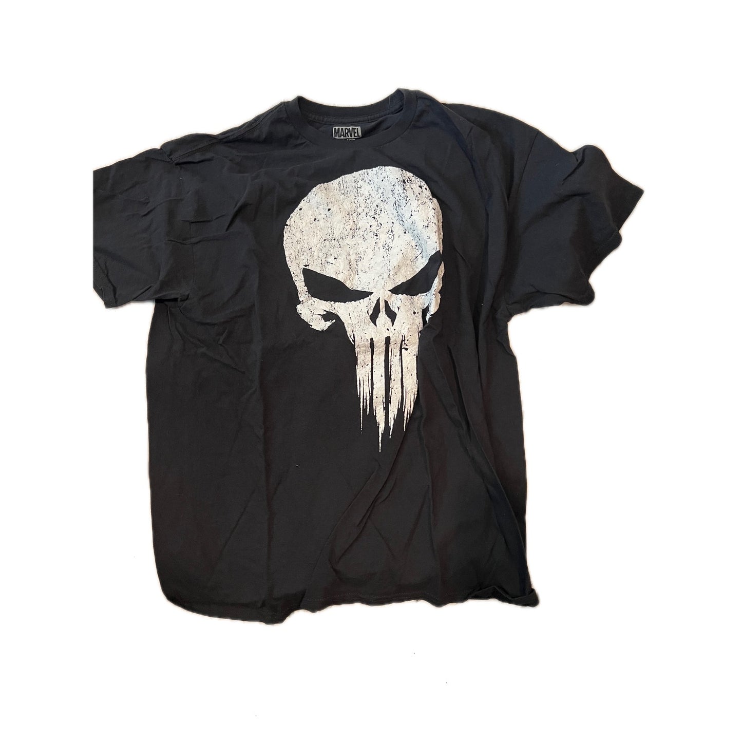 Marvel Punisher Skull Black T-Shirt Mens XL