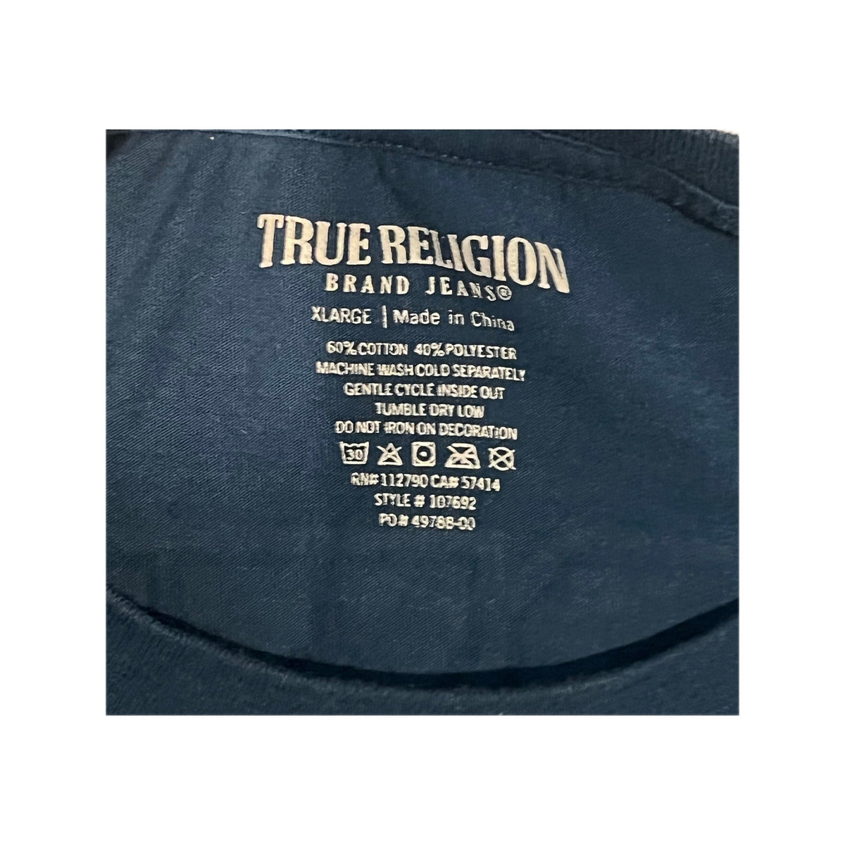 True Religion Sea Green T-Shirt Mens XL