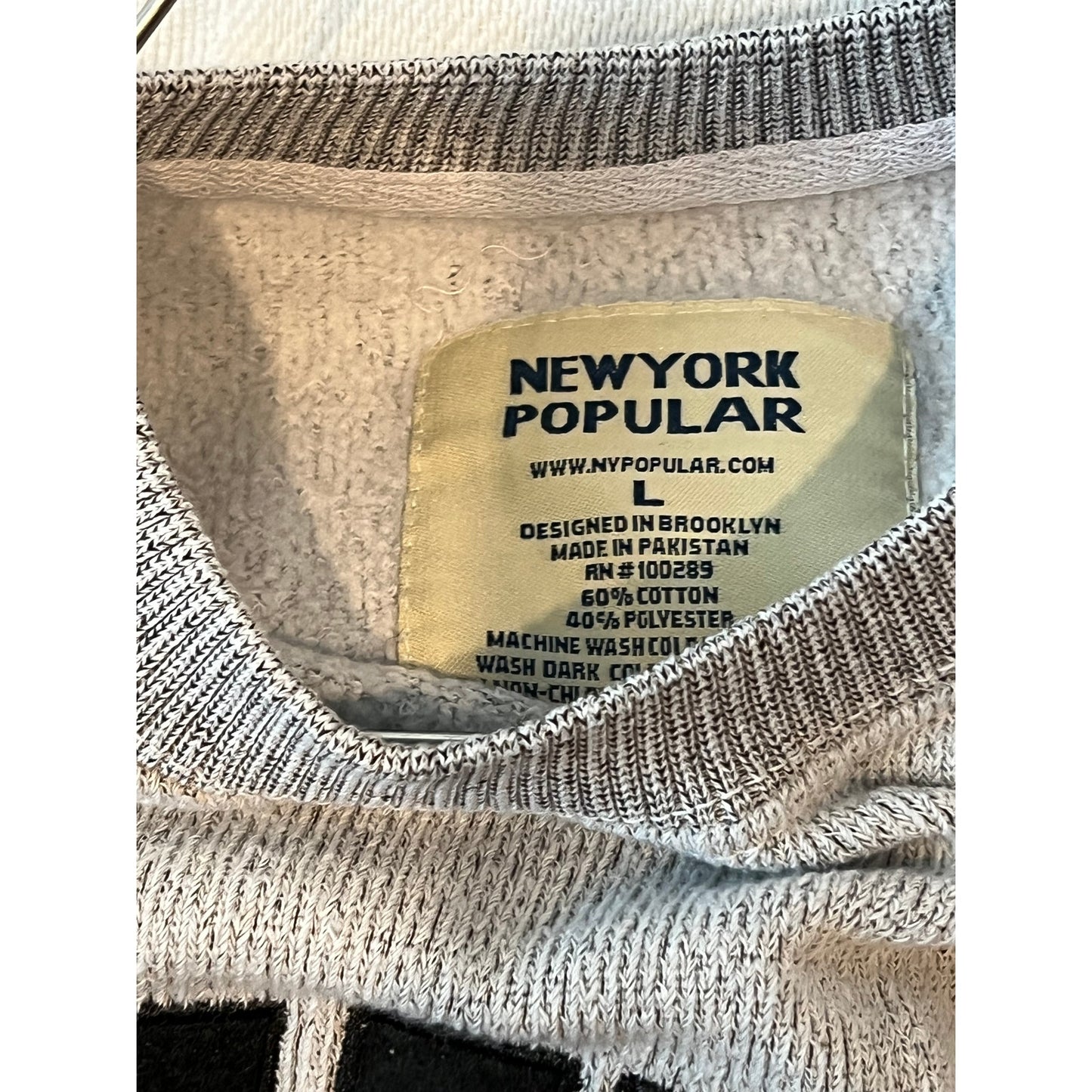 New York Popular Brand Texas Gray Crewneck Mens M