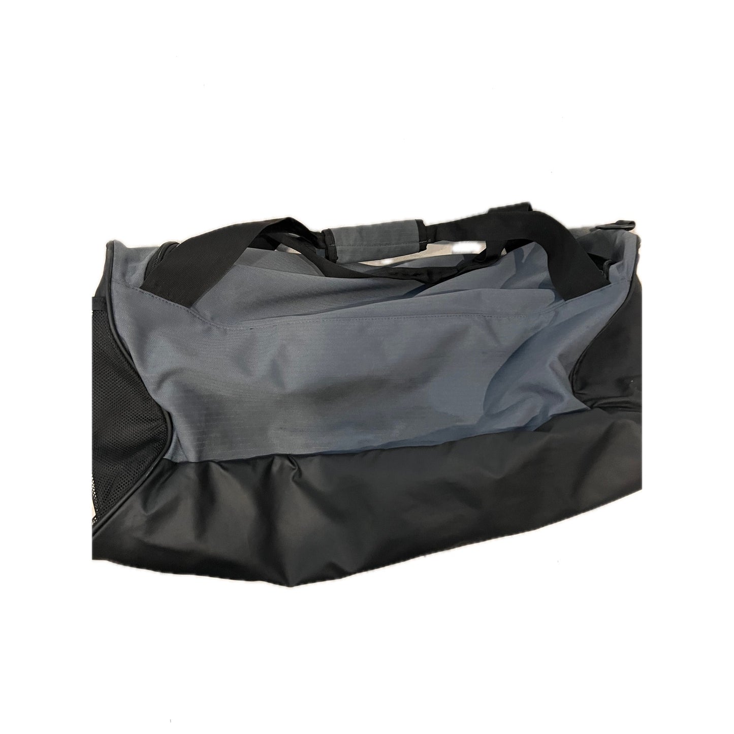 Nike Brasilia 9.5 Gray Black Medium 60L Duffel Gym Bag