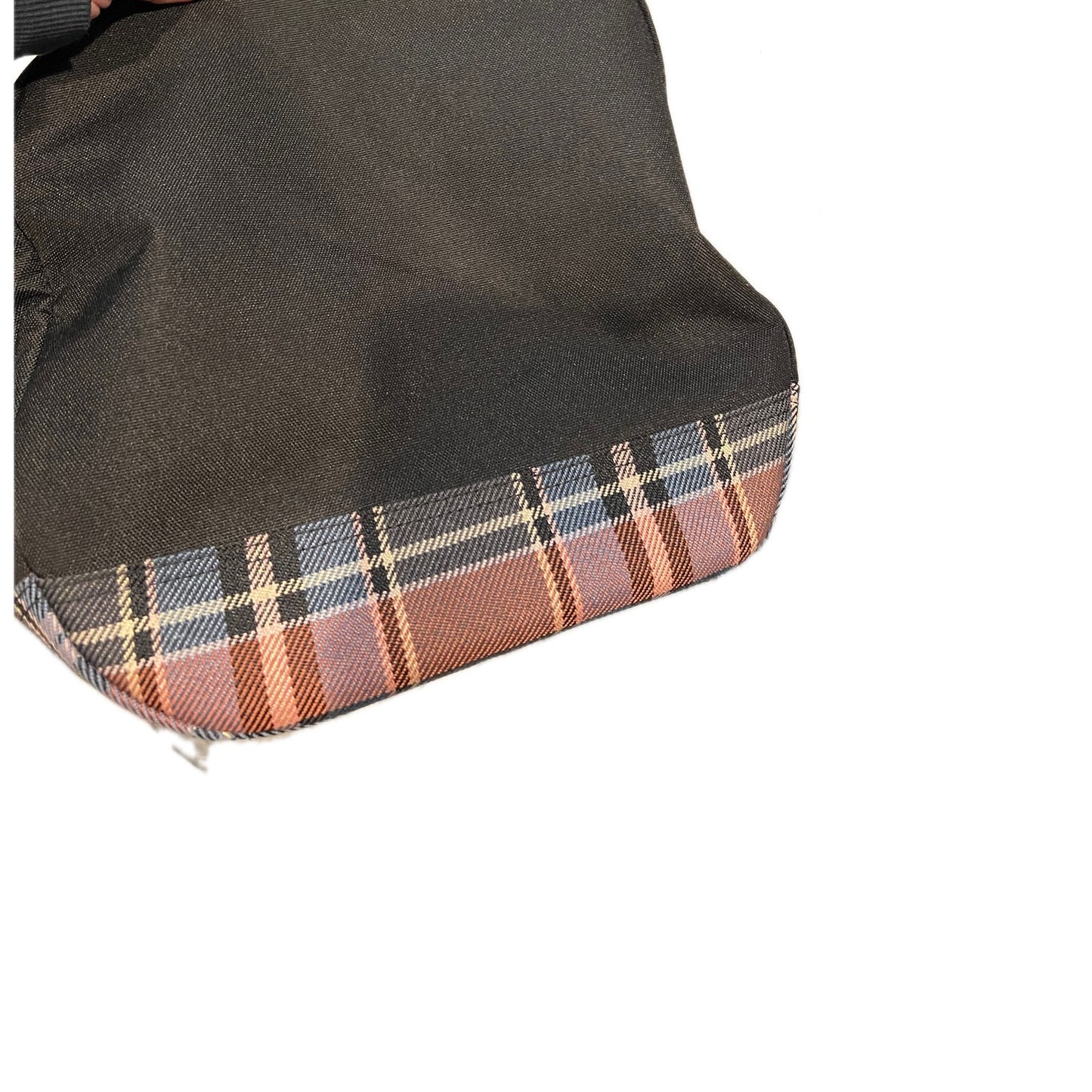 Herschel Black w Plaid bottom Duffel Bag 40L