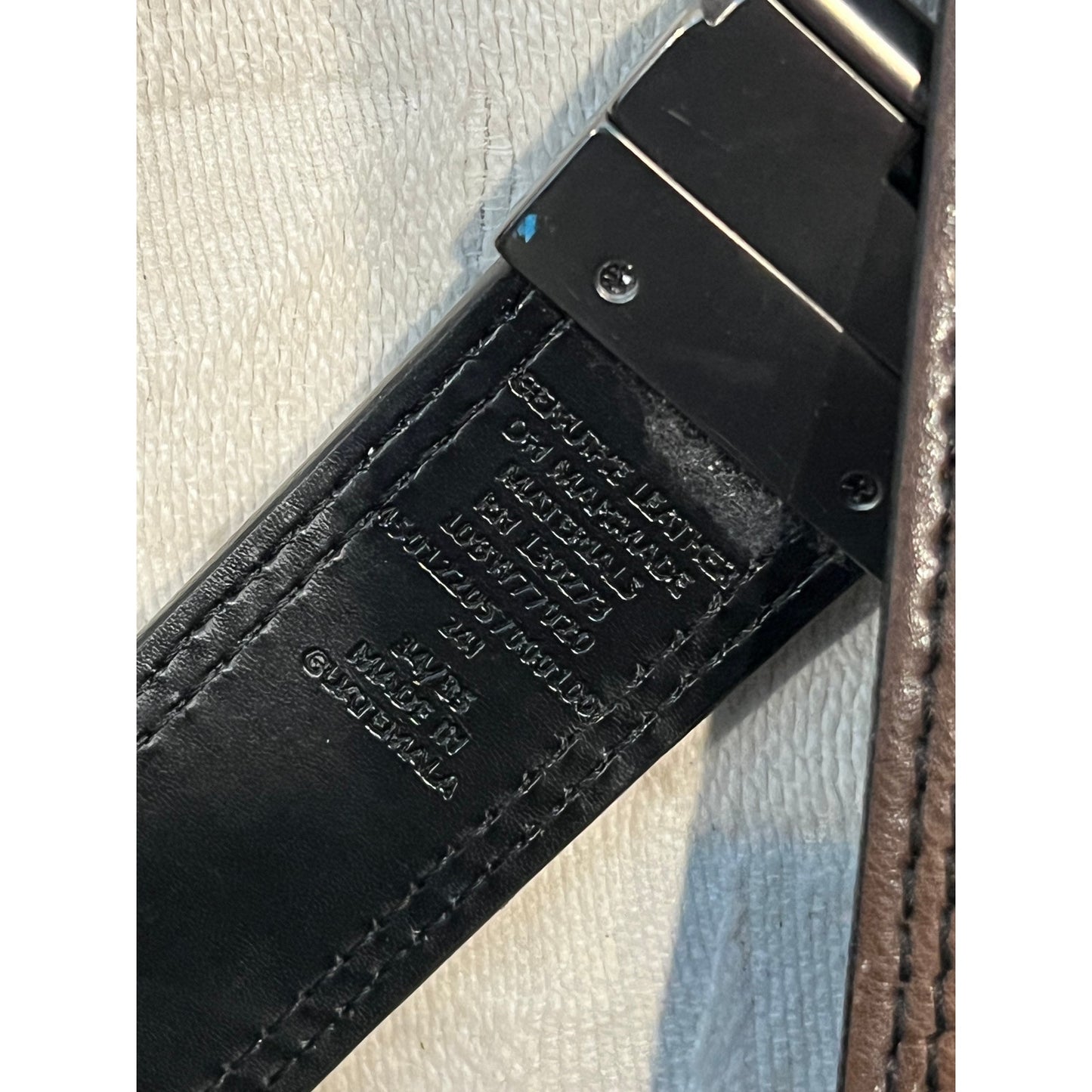 Brown Genuine Leather Belt 44" Mens Large