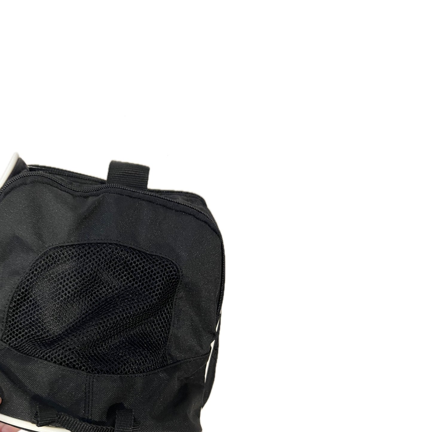 Nike Small Black White Duffel Gym Bag 16"x8"x8"