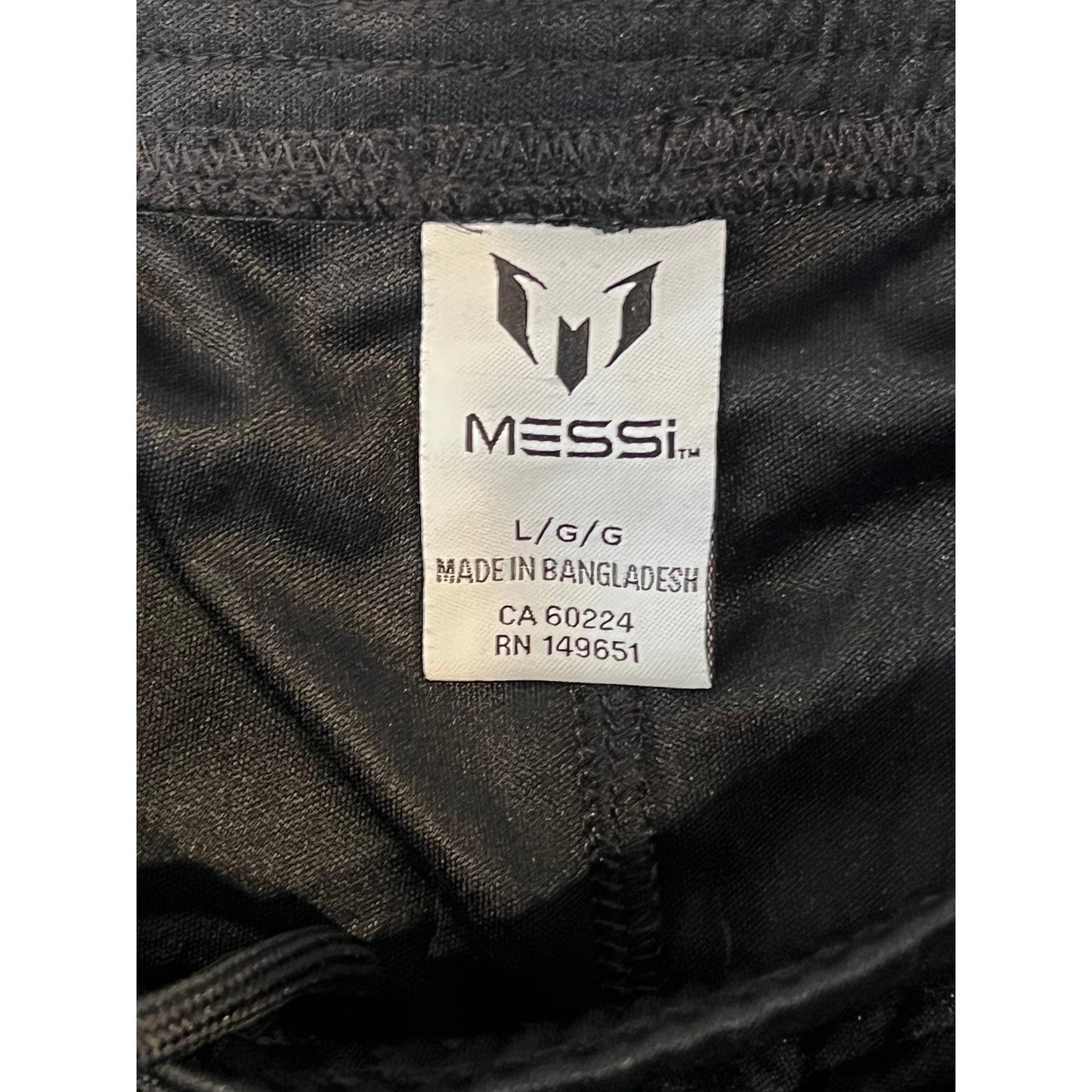 Short de football Messi Noir Homme L