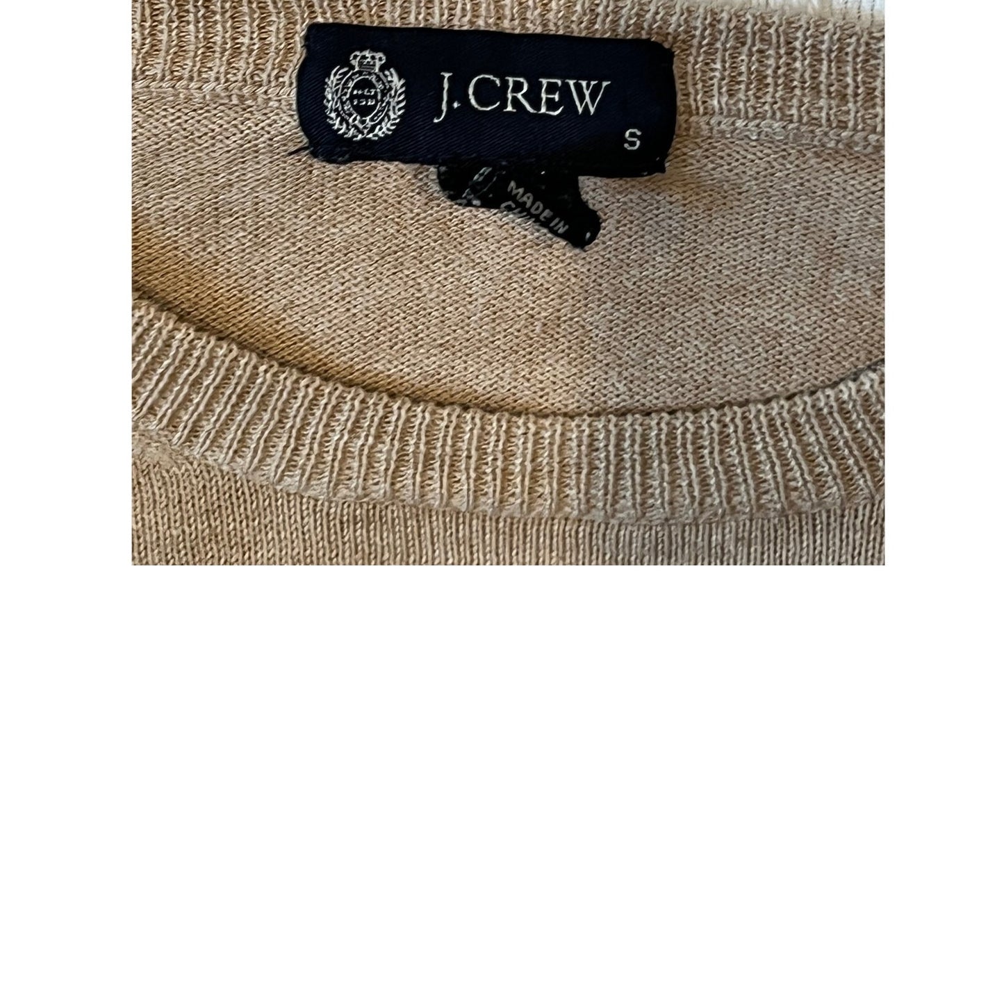 J. Crew Tan Crewneck Sweater Mens S