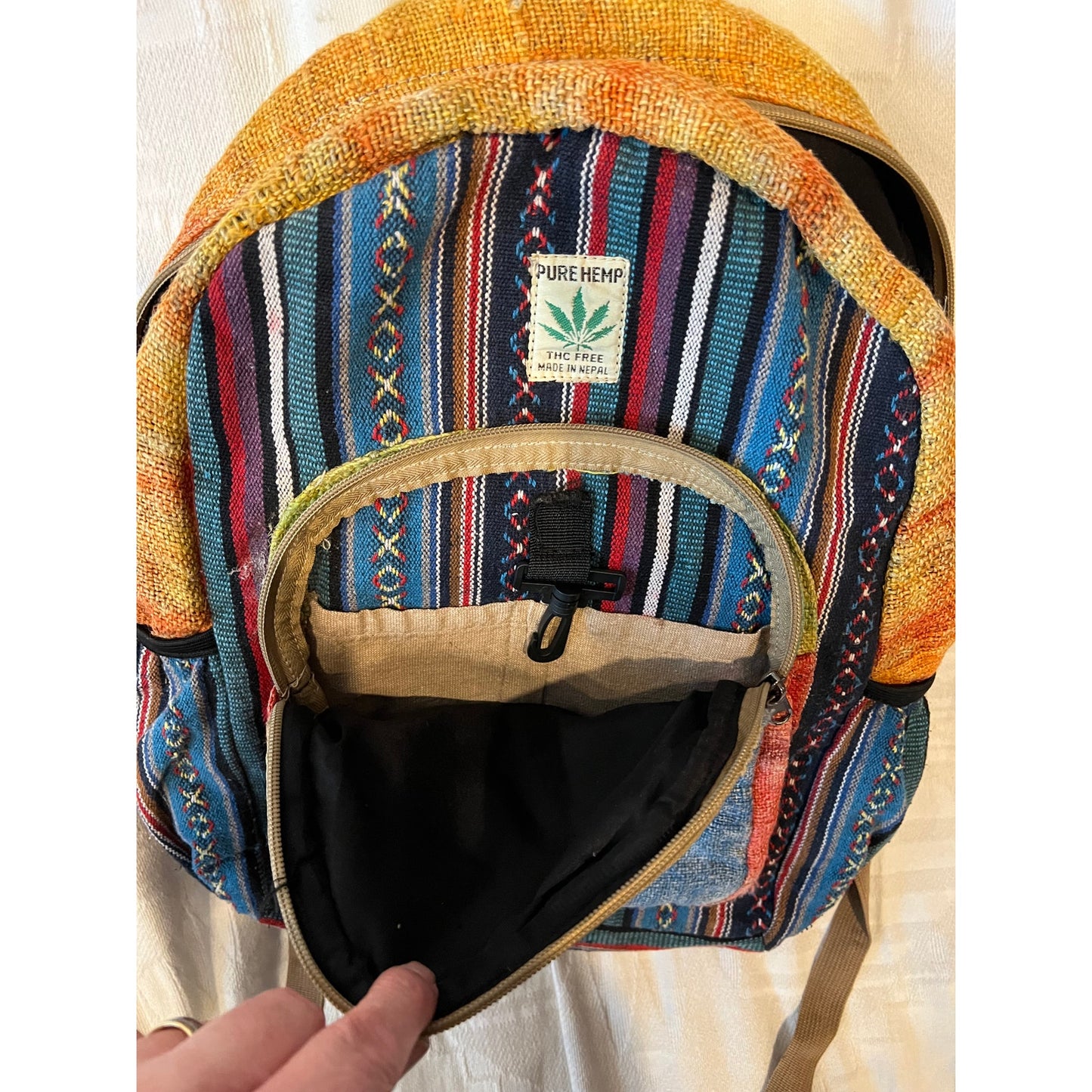 Pure Hemp Hippie Woven Backpack