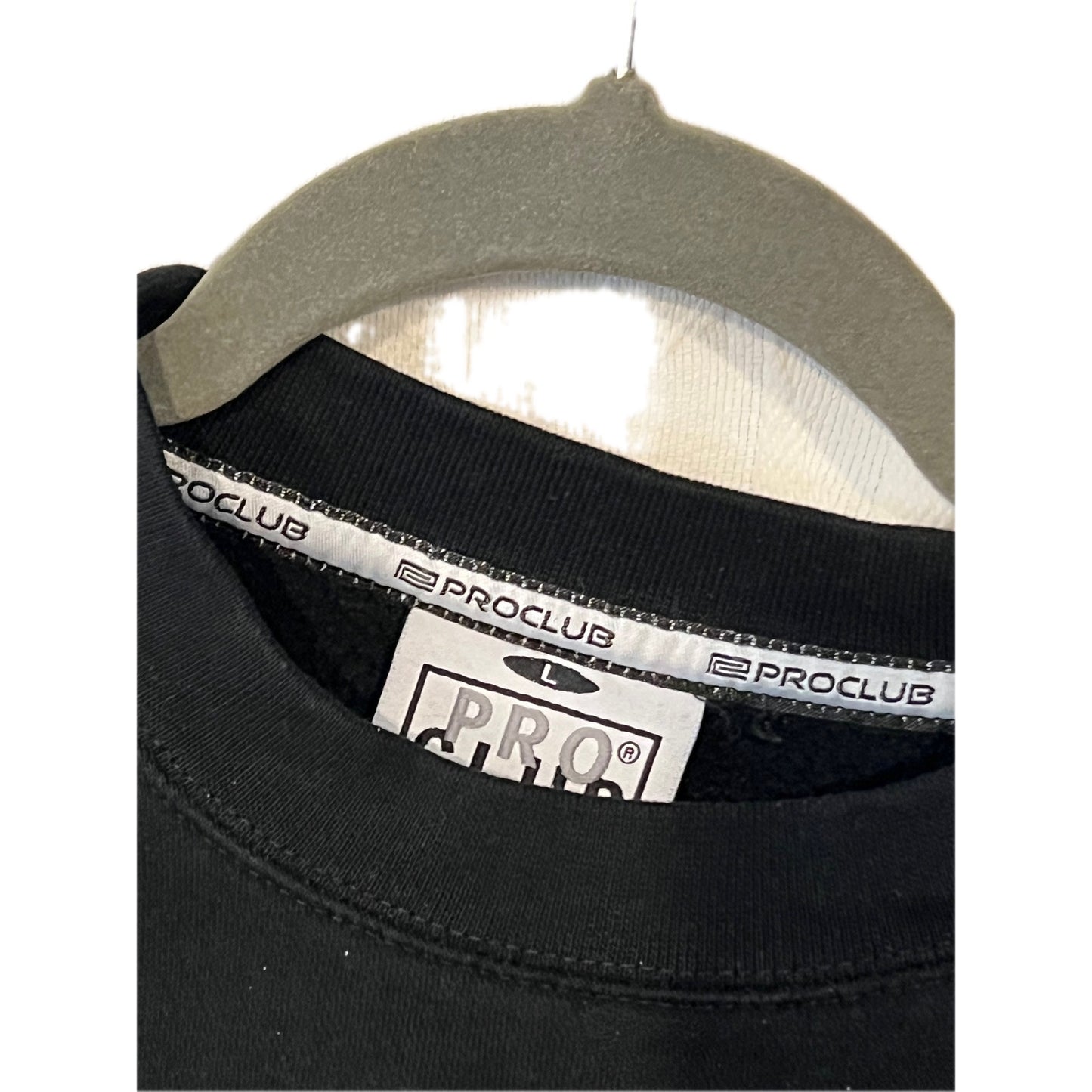 Pro Club Heavy Duty Black Crewneck Sweatshirt Mens L
