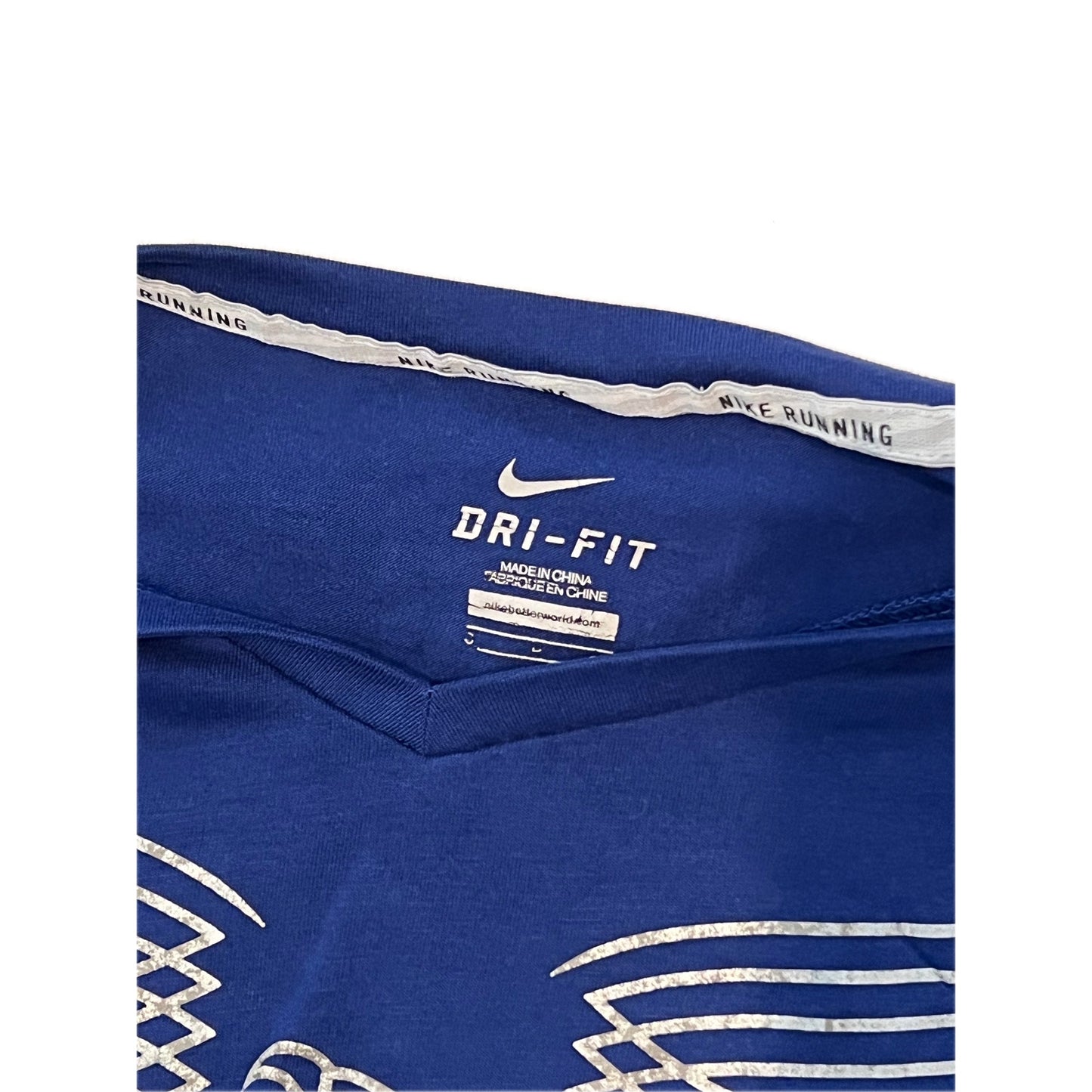 Nike Dri-Fit Running Blue USA American Eagle T-Shirt Mens S