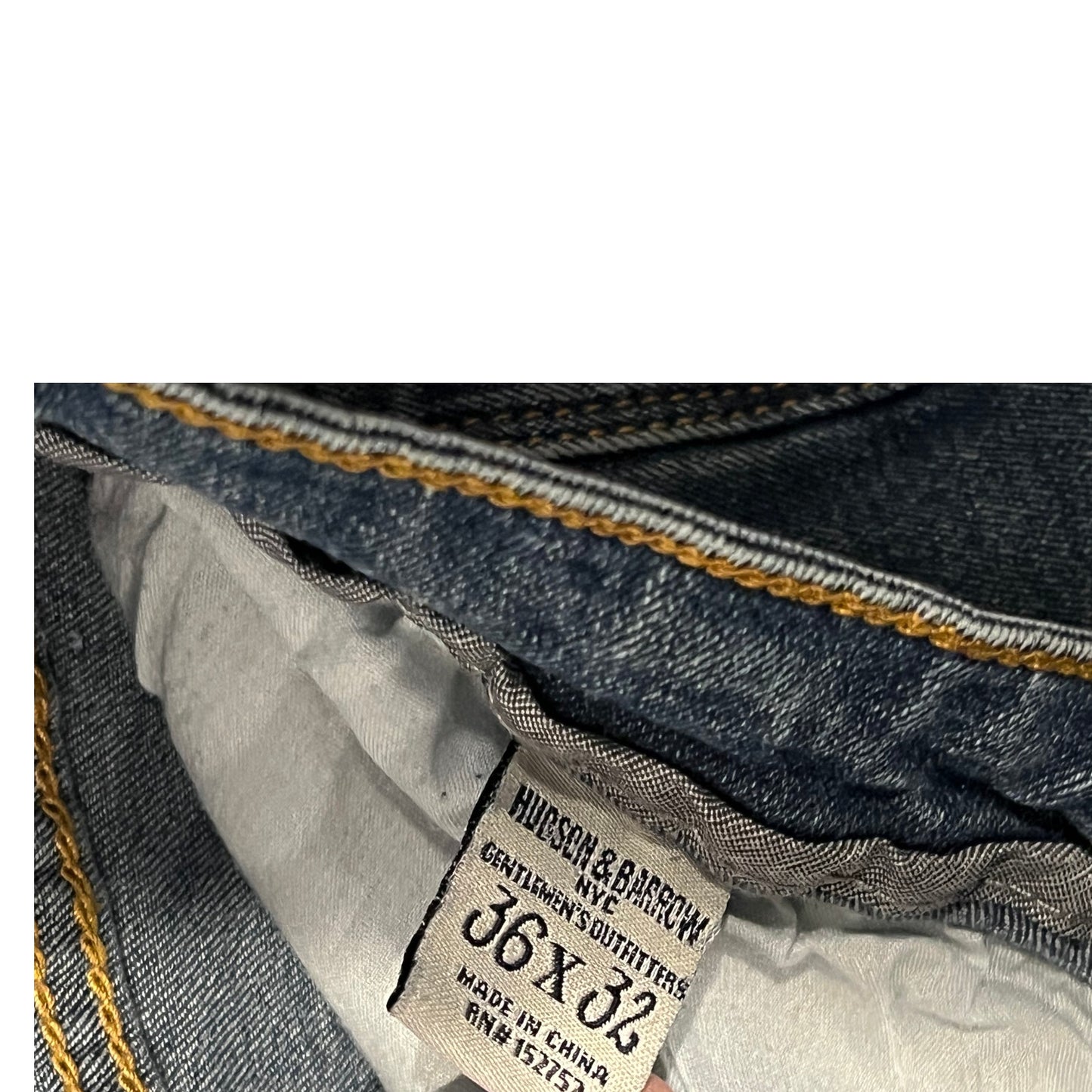 Jean slim extensible Hudson et Barrow pour hommes 36x32