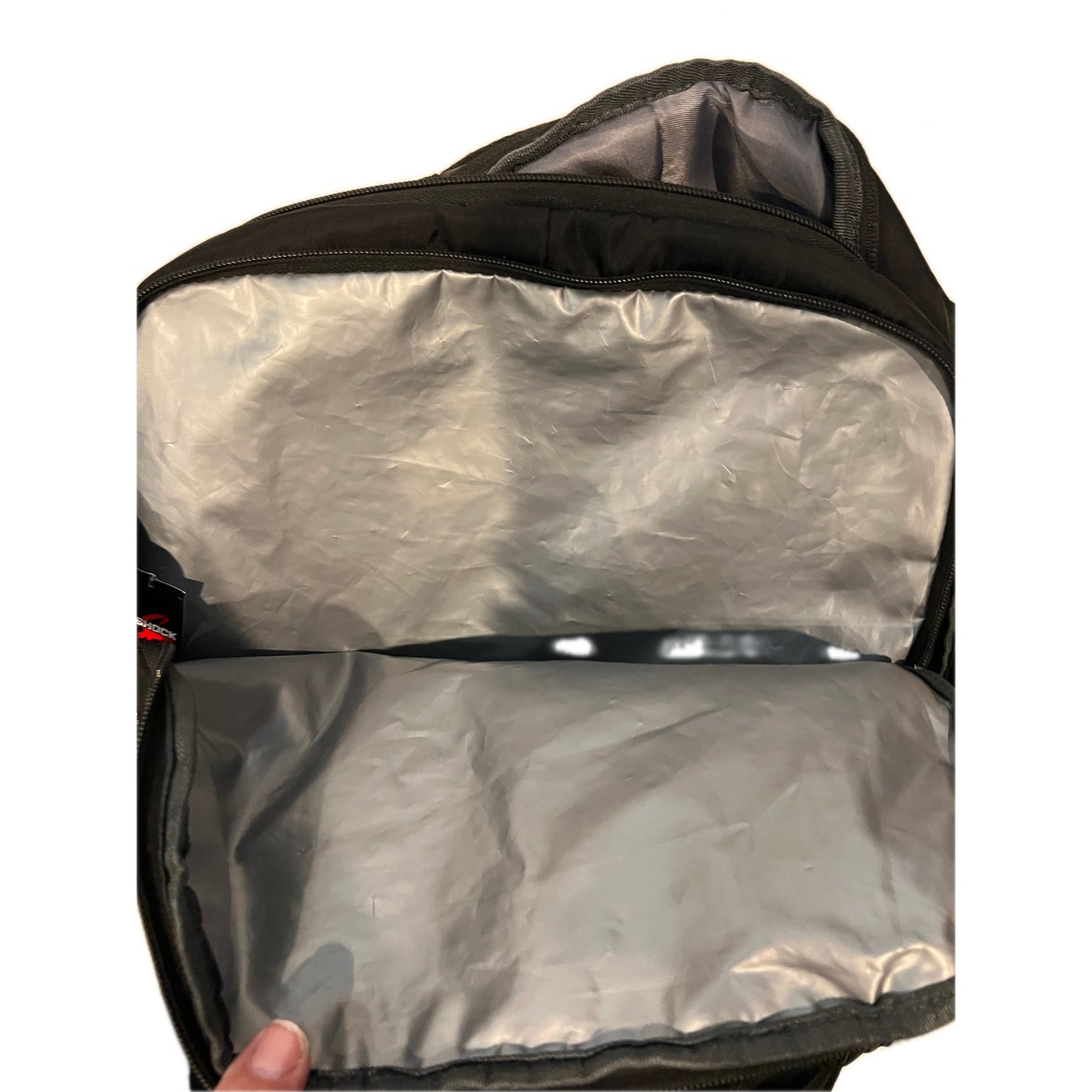 Target Charging Clamshell Gray Padded Charging Backpack