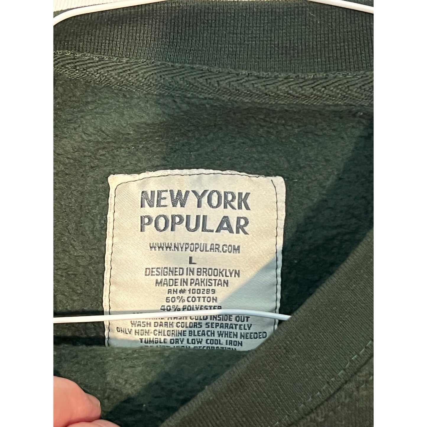 New York Popular California Green Crewneck Sweat Men Large