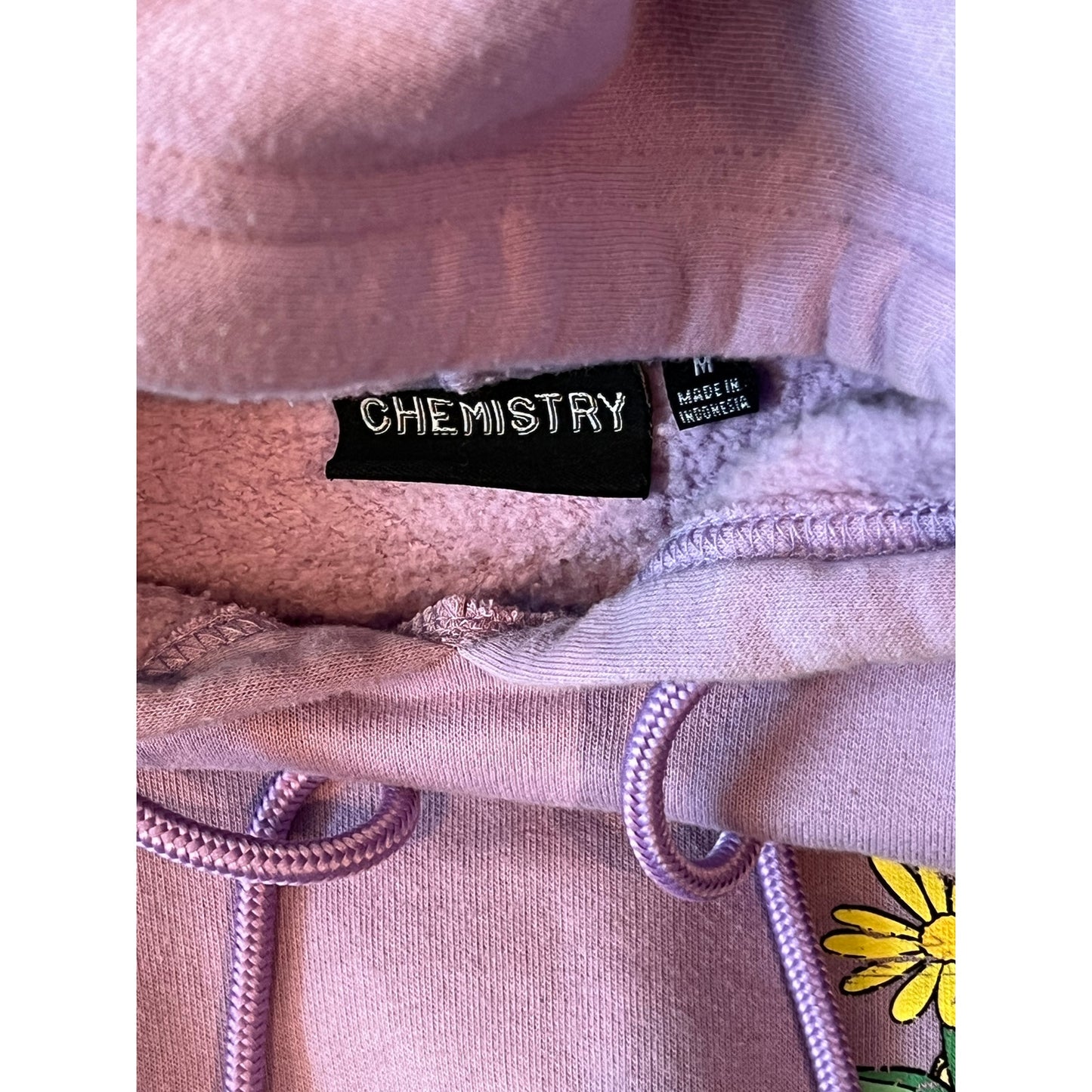 Chemistry Positive Skull Pullover Pink hoodie Mens M
