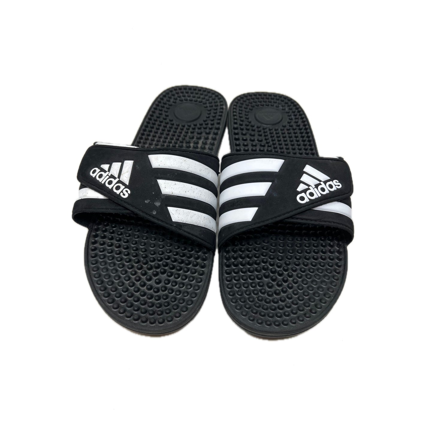 adidas Adissage Slides Black White Mens 13