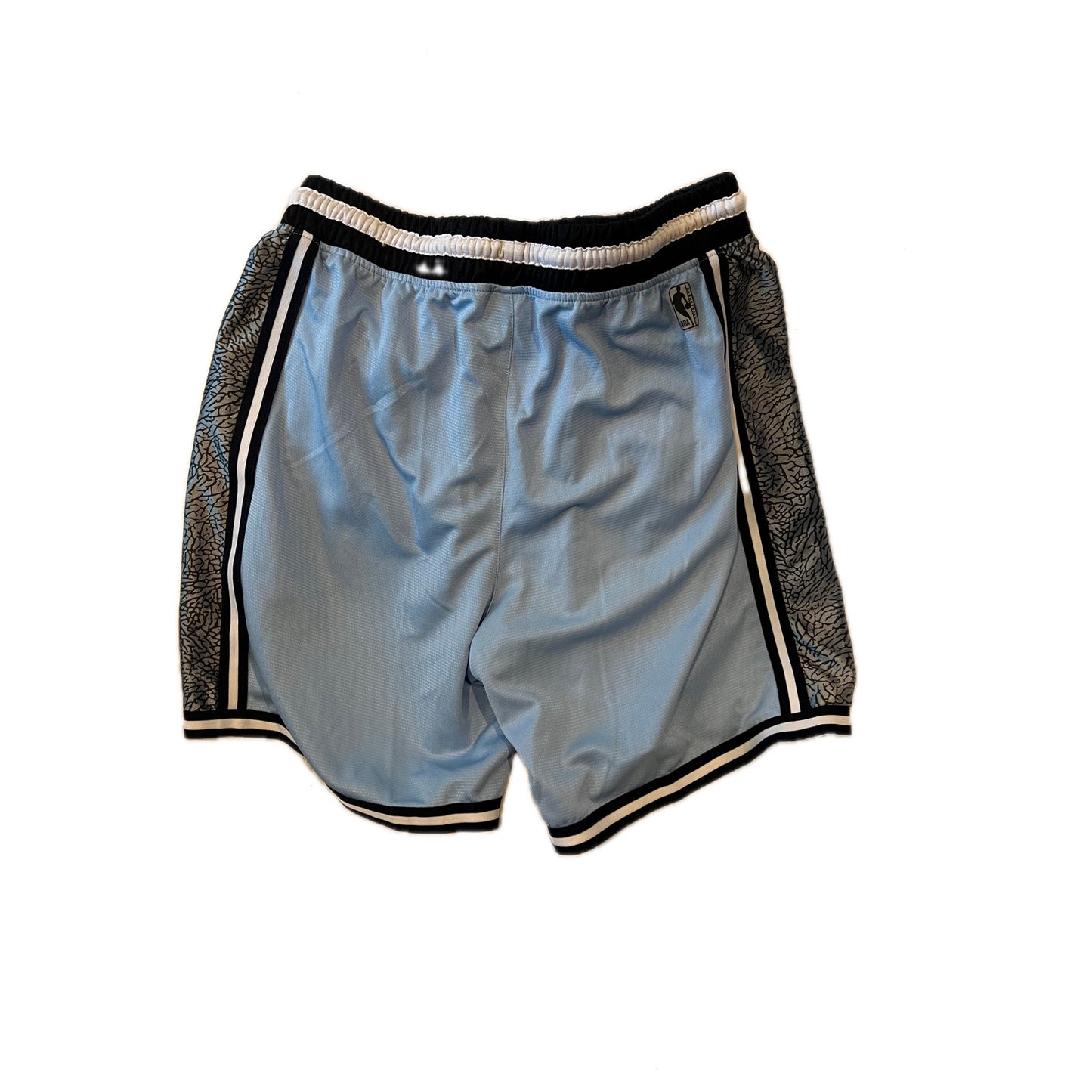 NBA Baby Blue Black Basketball Shorts, Men's L