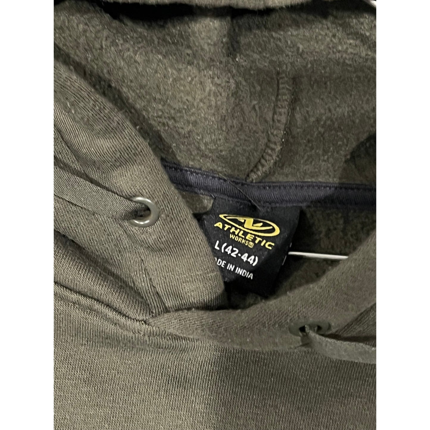 Chandail à capuchon Athletic Works Vert Olive Homme Grand