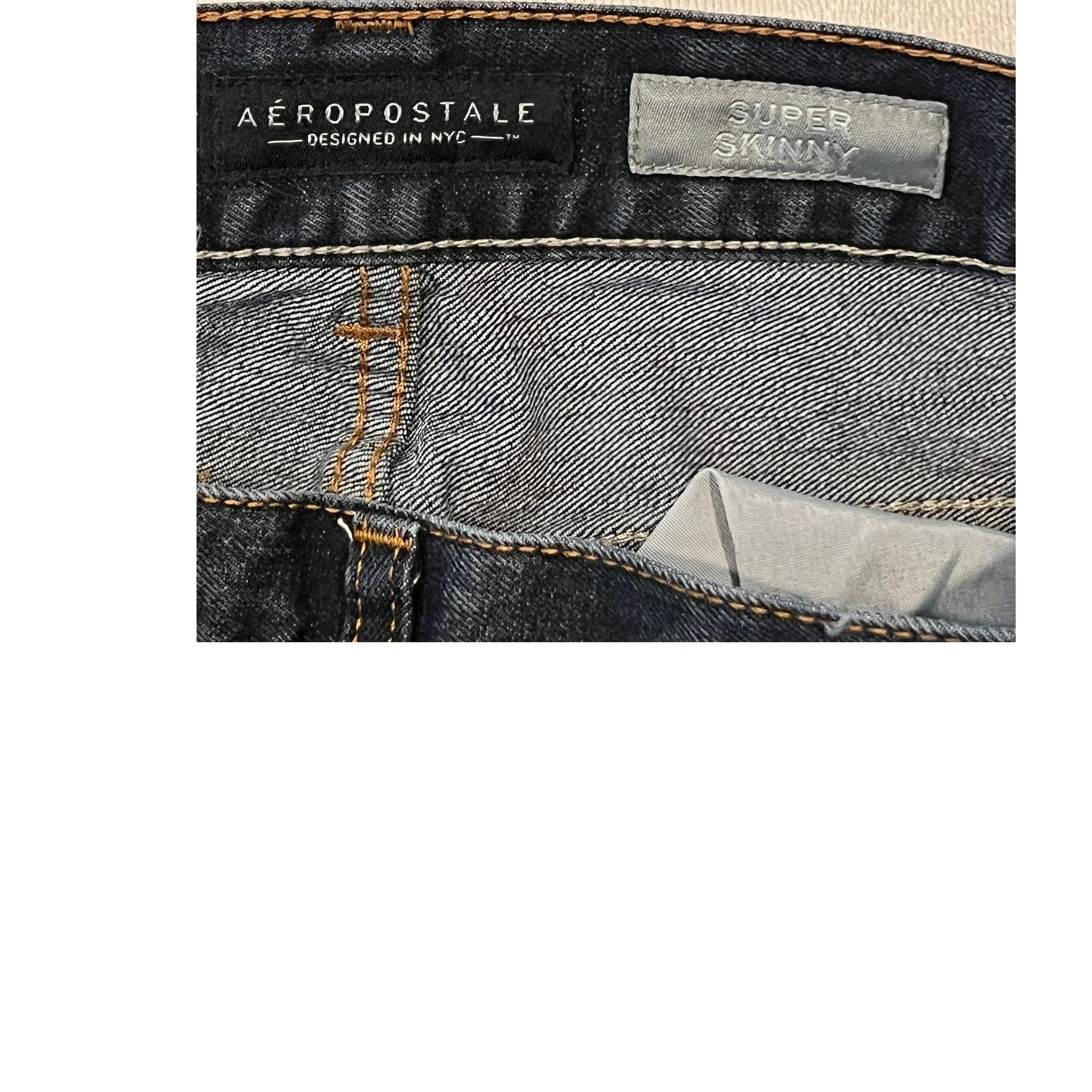 Aeropostale Super Skinny Black Jeans Mens 34x32