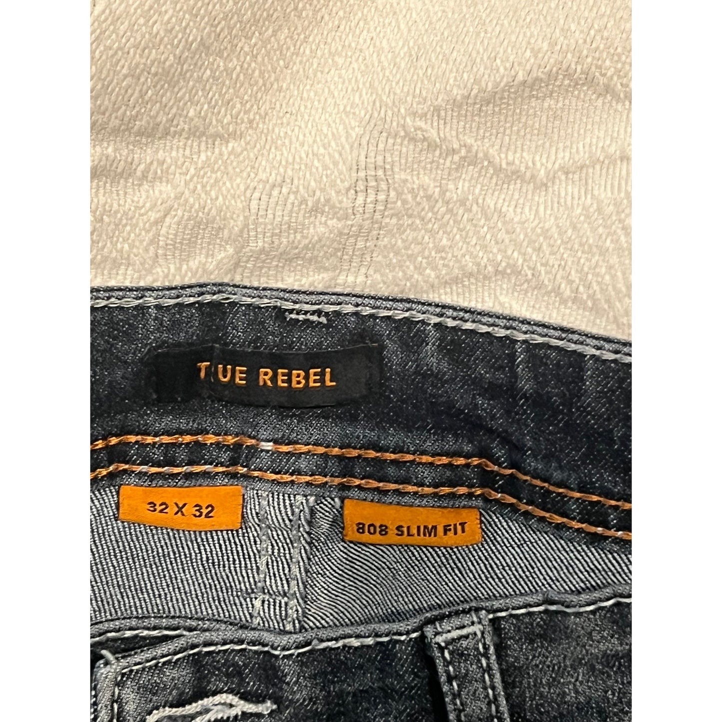 True Rebel 808 Slim Fit Blue Jeans Mens 32x32