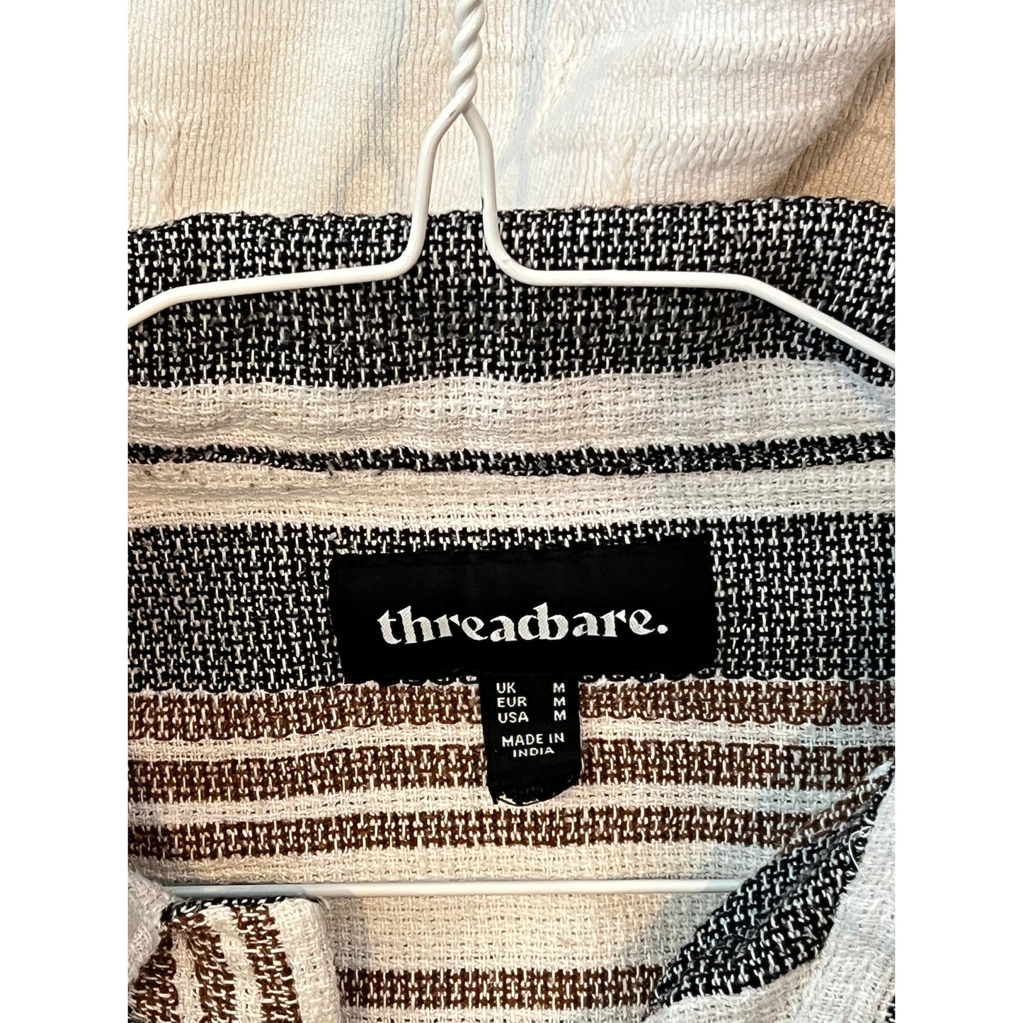 Chemise Homme Manches Courtes Tricotée Boutonnée Usée Taille M