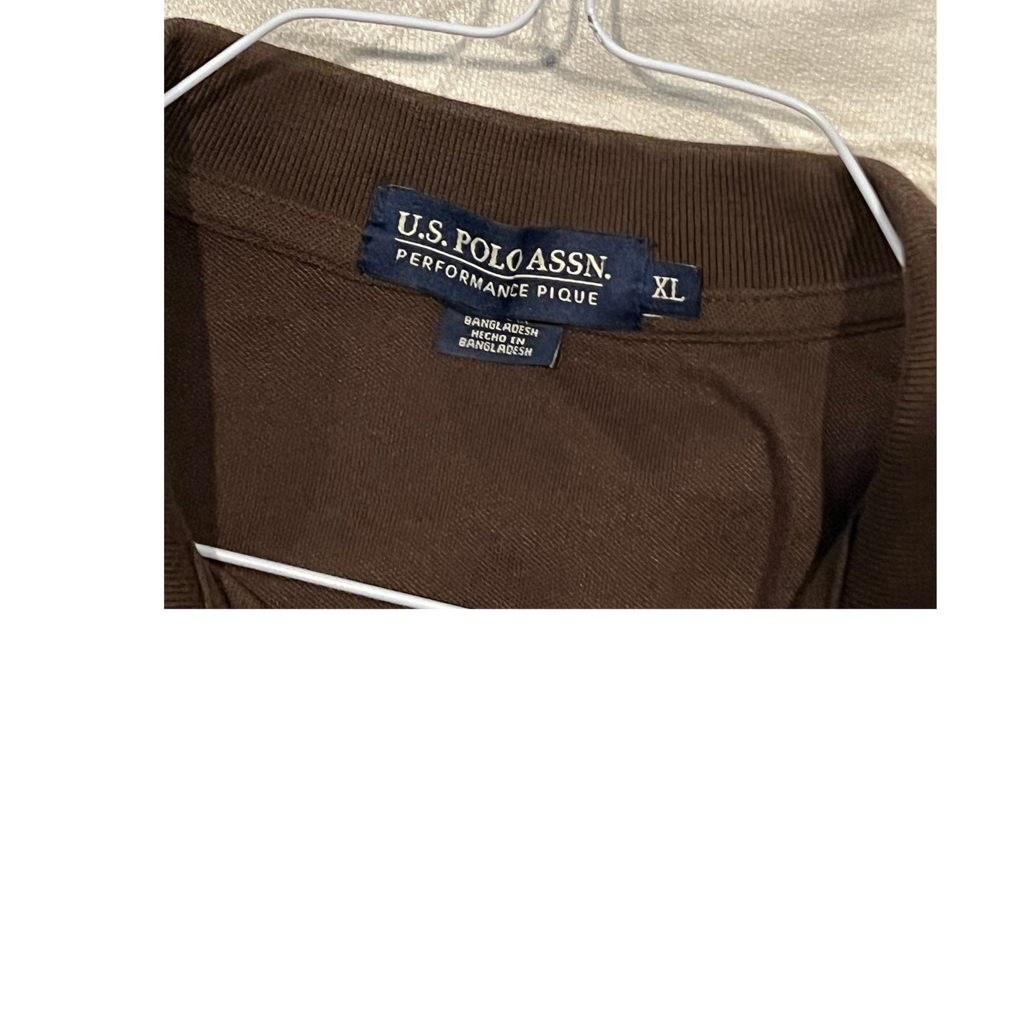 US Polo Assn Brown Polo Golf Shirt Mens XL