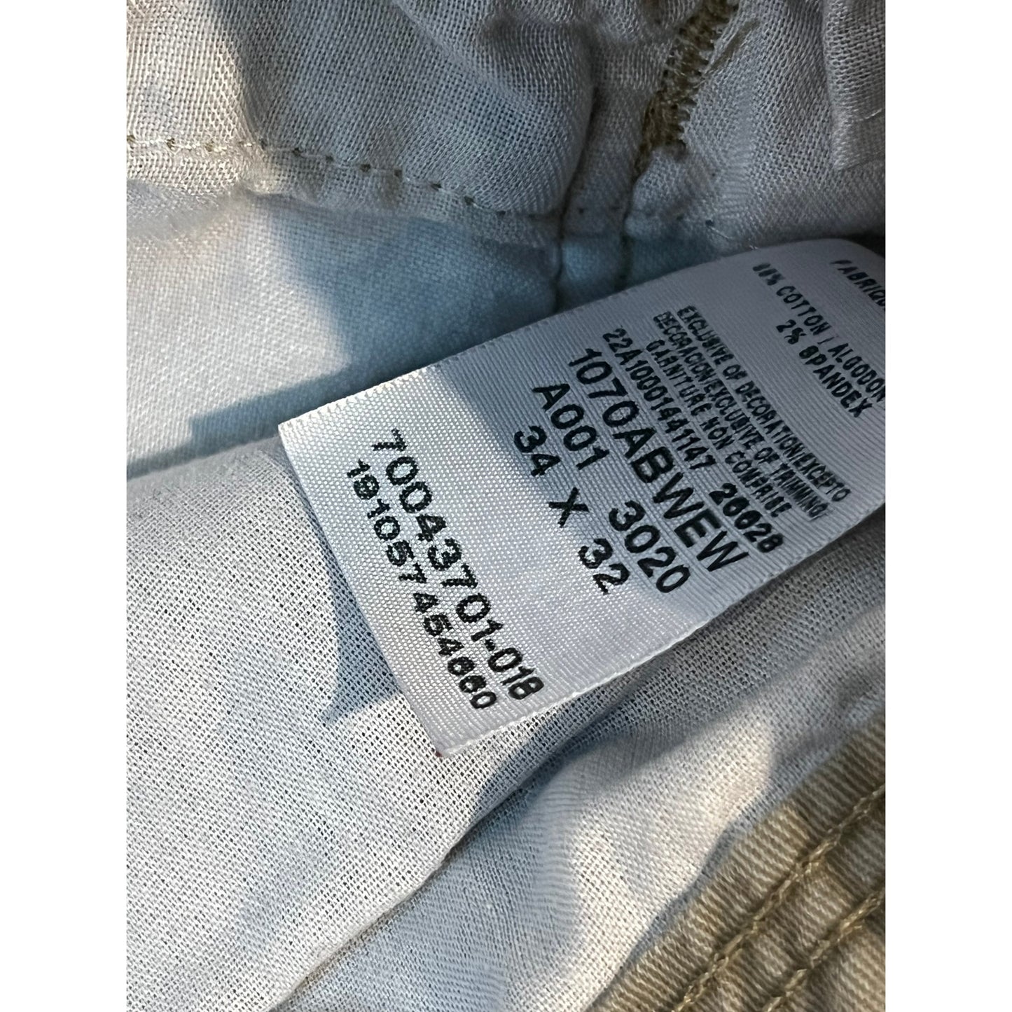 Wrangler Beige Relaxed Fit Cargo Pants Mens 34x32