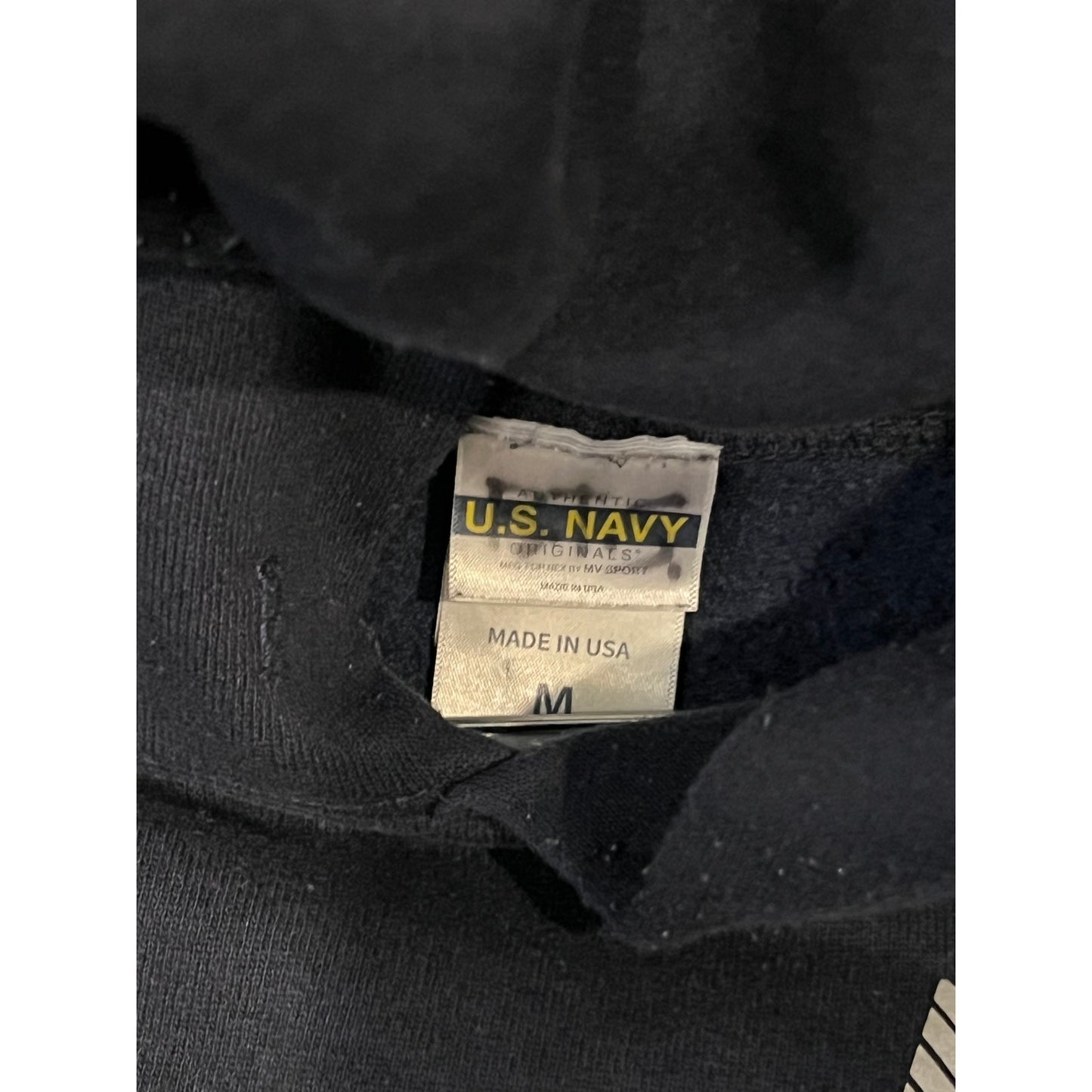 Sweat à capuche gris US Navy pour homme, taille M