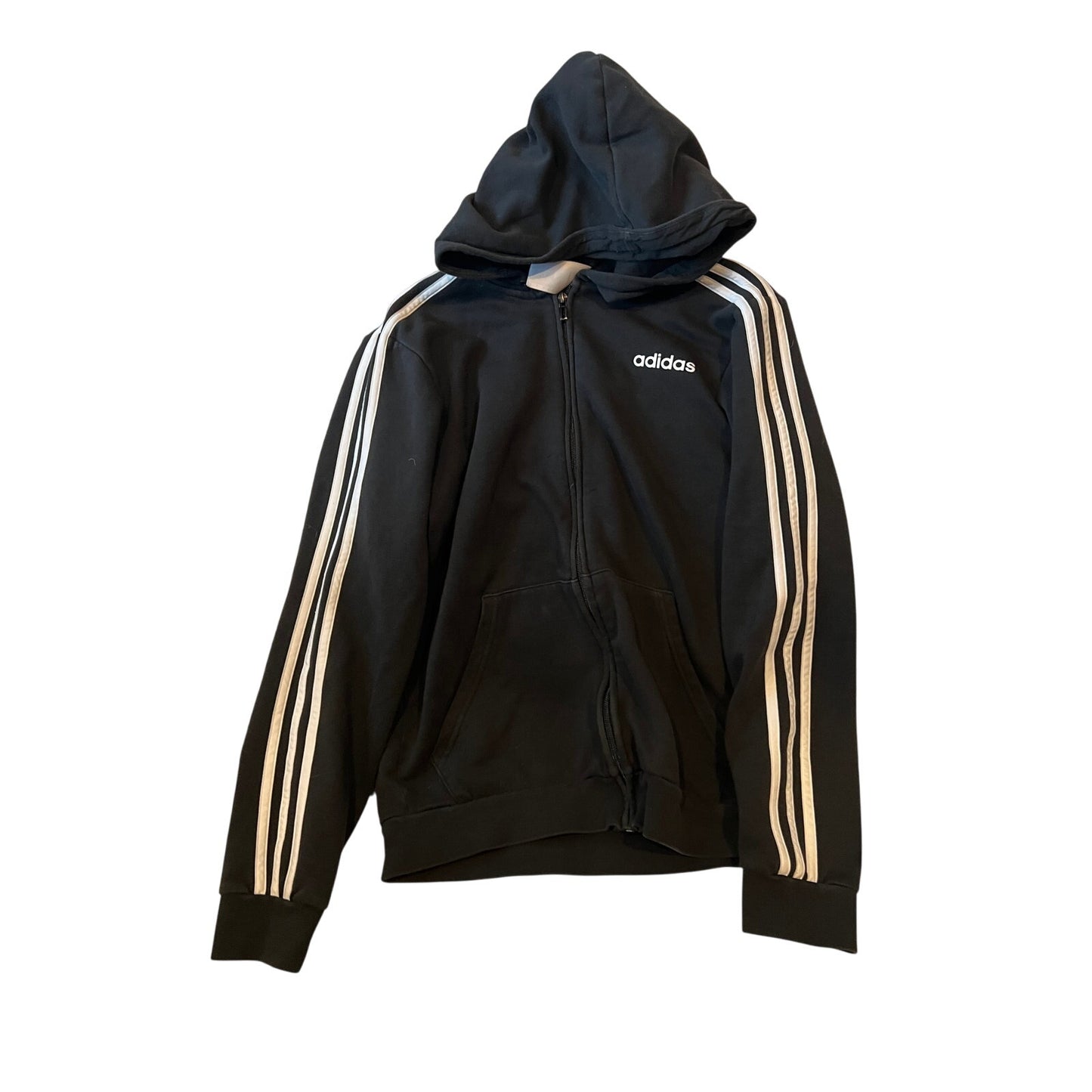 Adidas Black Full ZIp Up Track Jacket Mens S