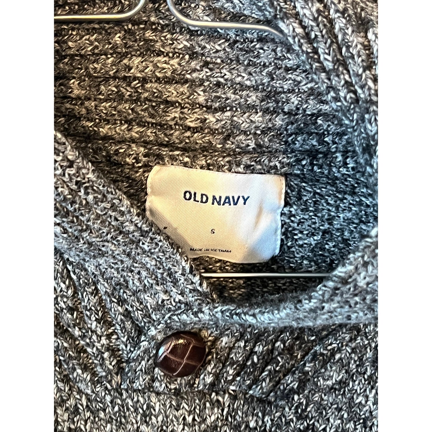 Old Navy Gray Cable Knit Preppy Sweater Mens S