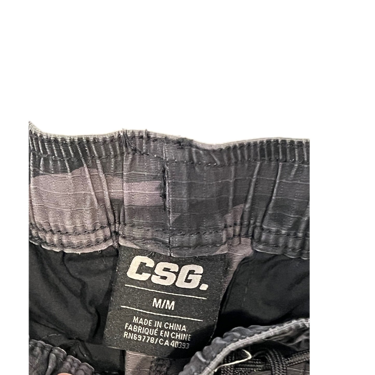 Pantalones cargo joggers camuflaje verde grisáceo CSG para hombre Talla M