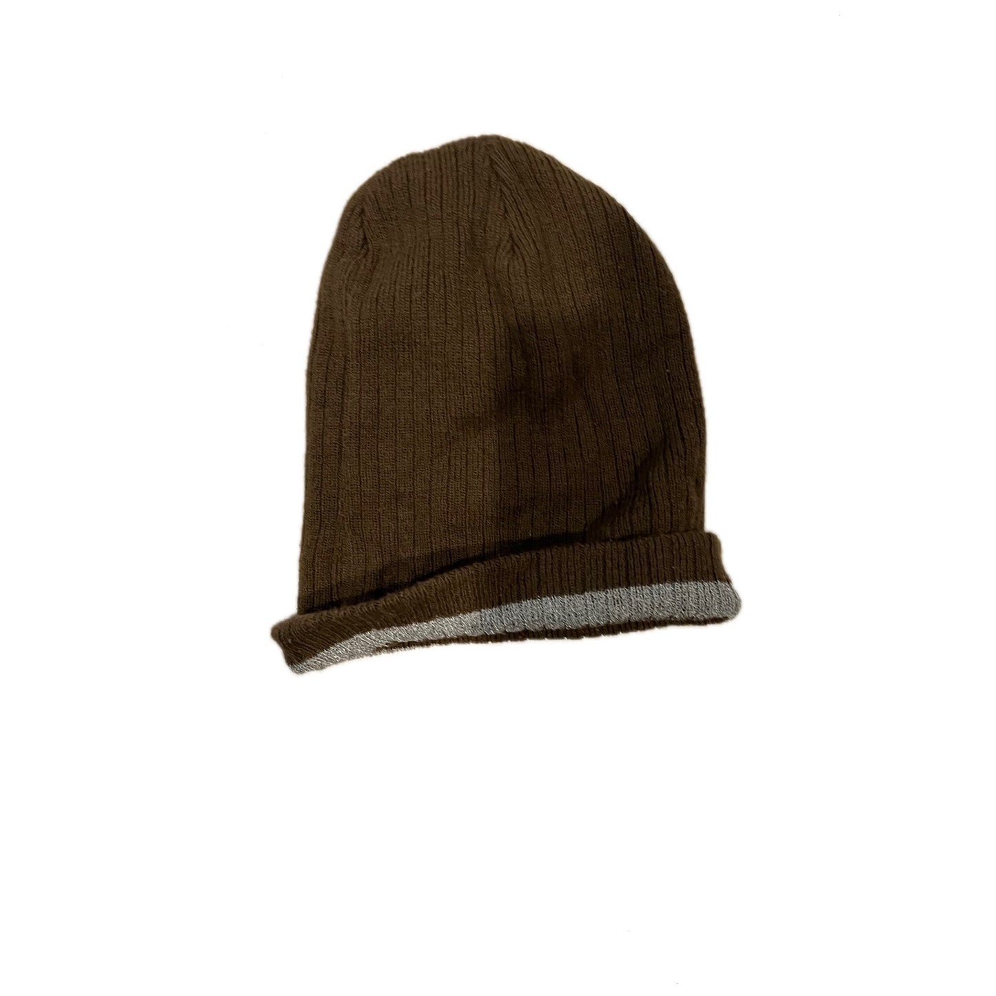 Brown Tan Acrylic Beanie One Size Fits All