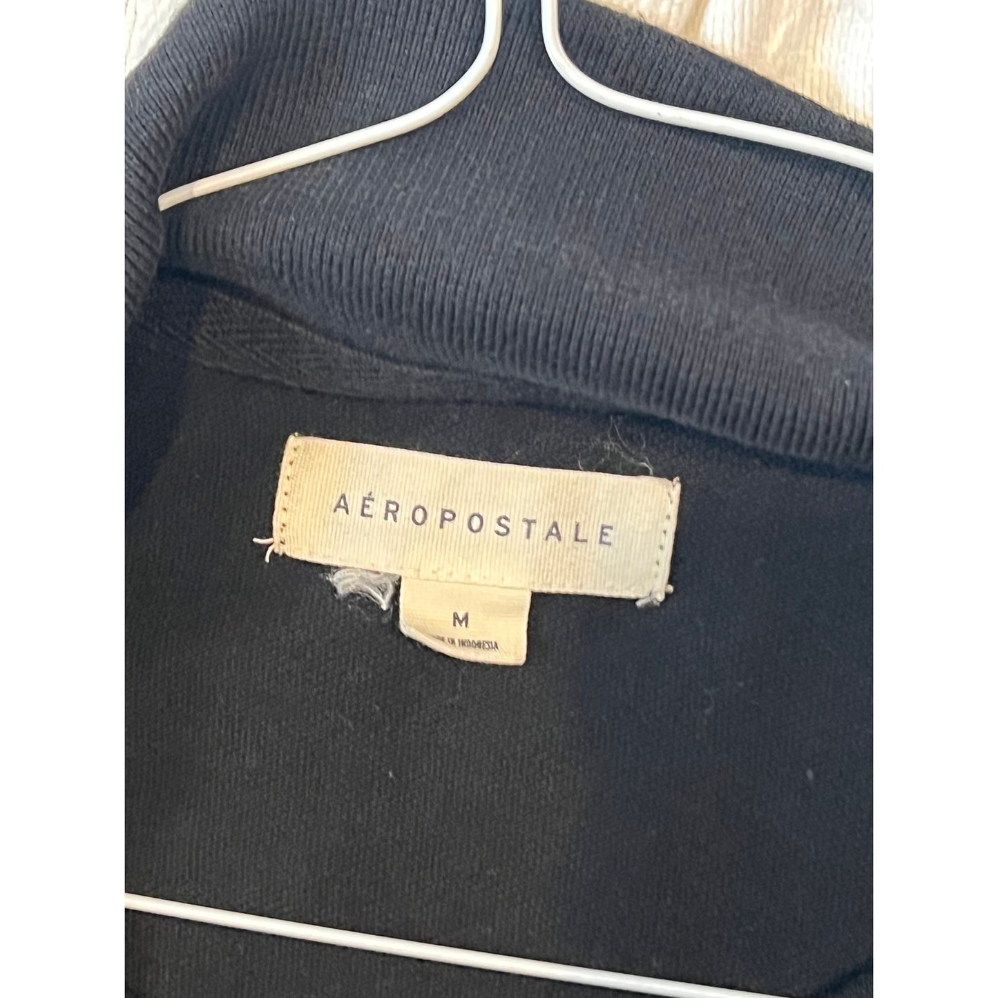Aeropostale Black Polo Shirt Mens M