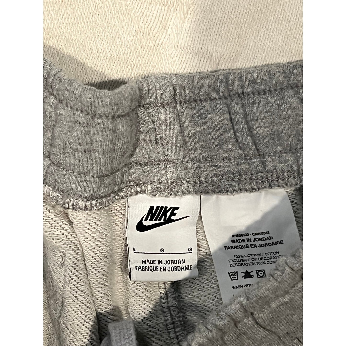 Nike Logo Gray Sweat Shorts Mens Large