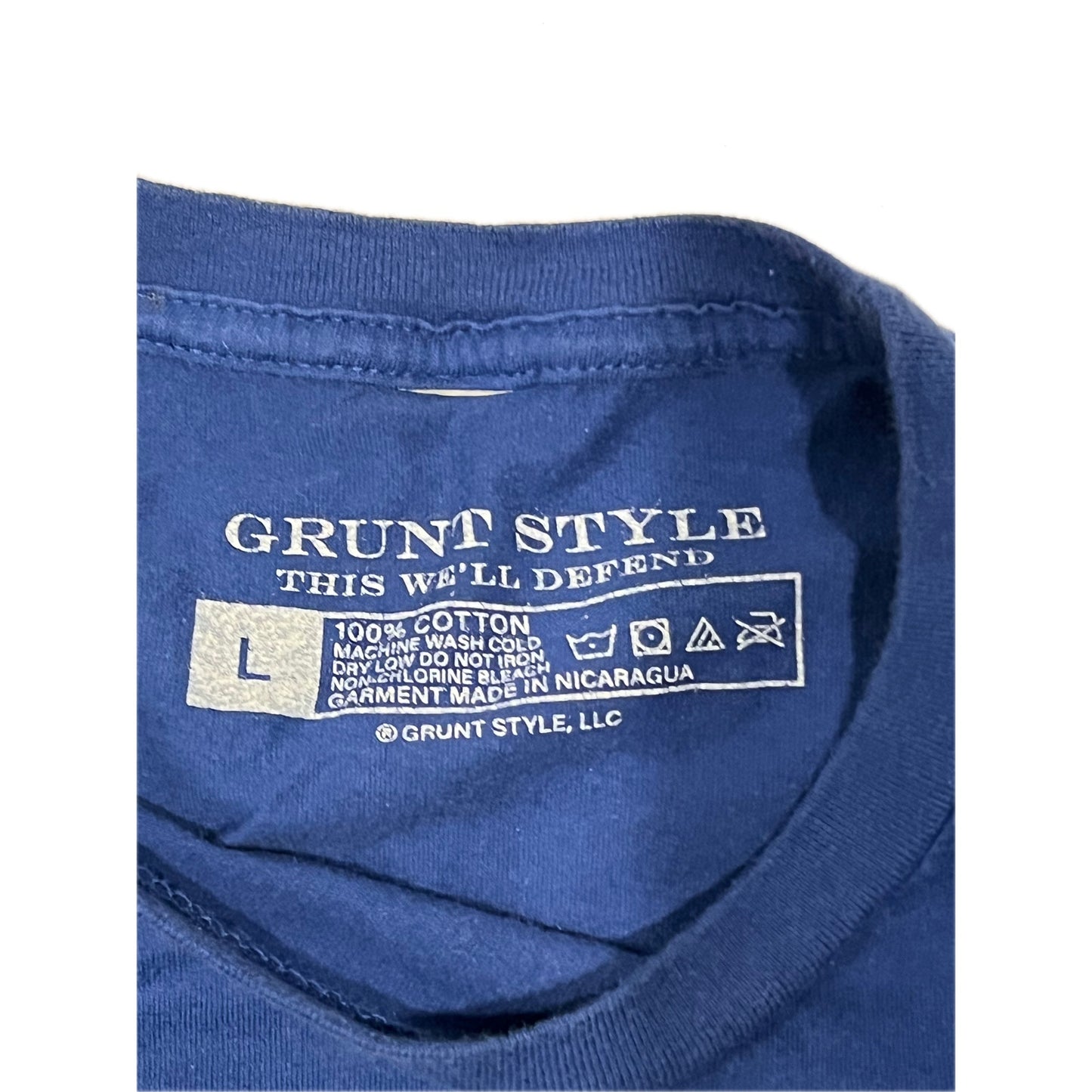 Camiseta Grunt Style Bandera de EE. UU. Azul Hombre Grande